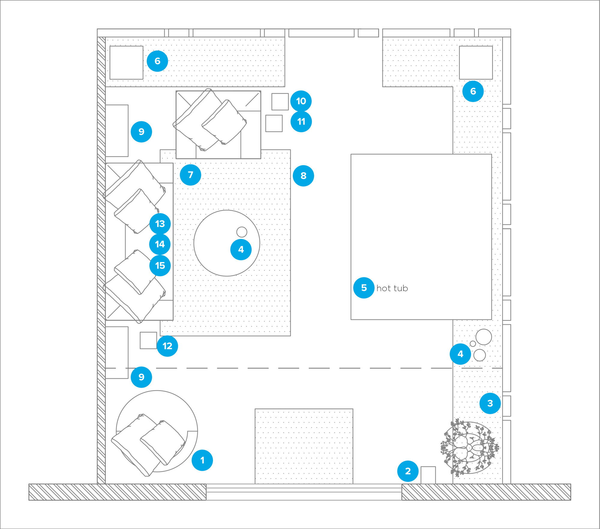 Plano de Patio de Diseñador Online