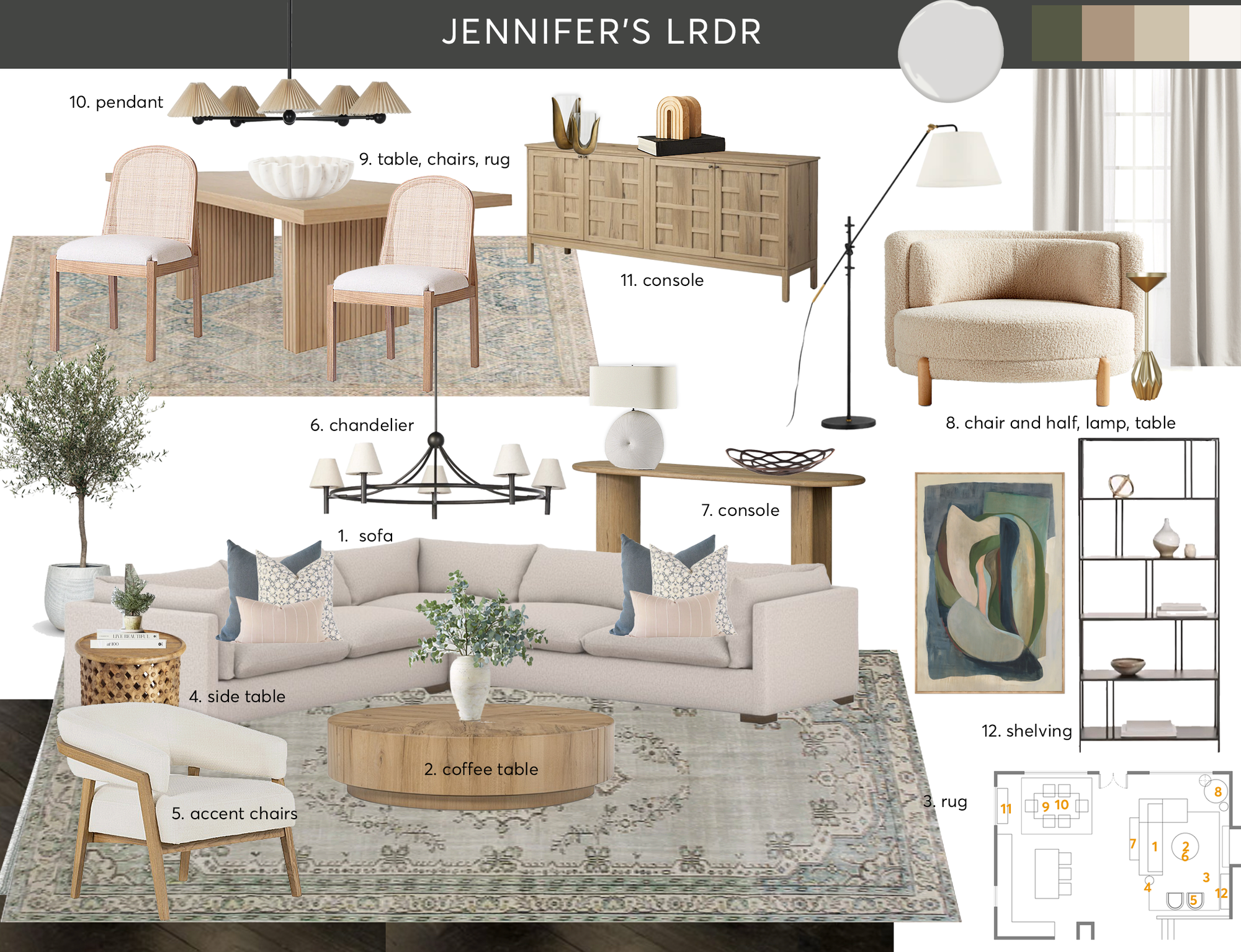 Online Designer Combined Living/Dining Interior Design Ideas