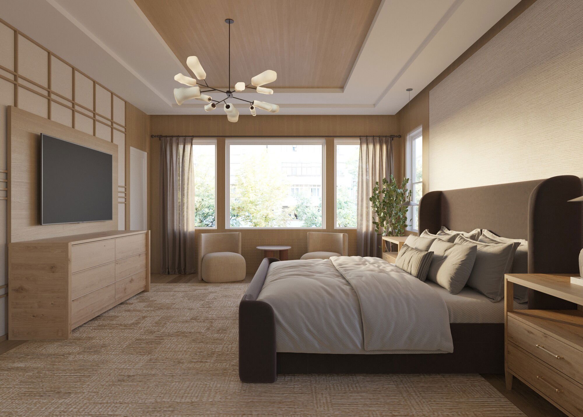 Online Designer Bedroom 3D Model 2