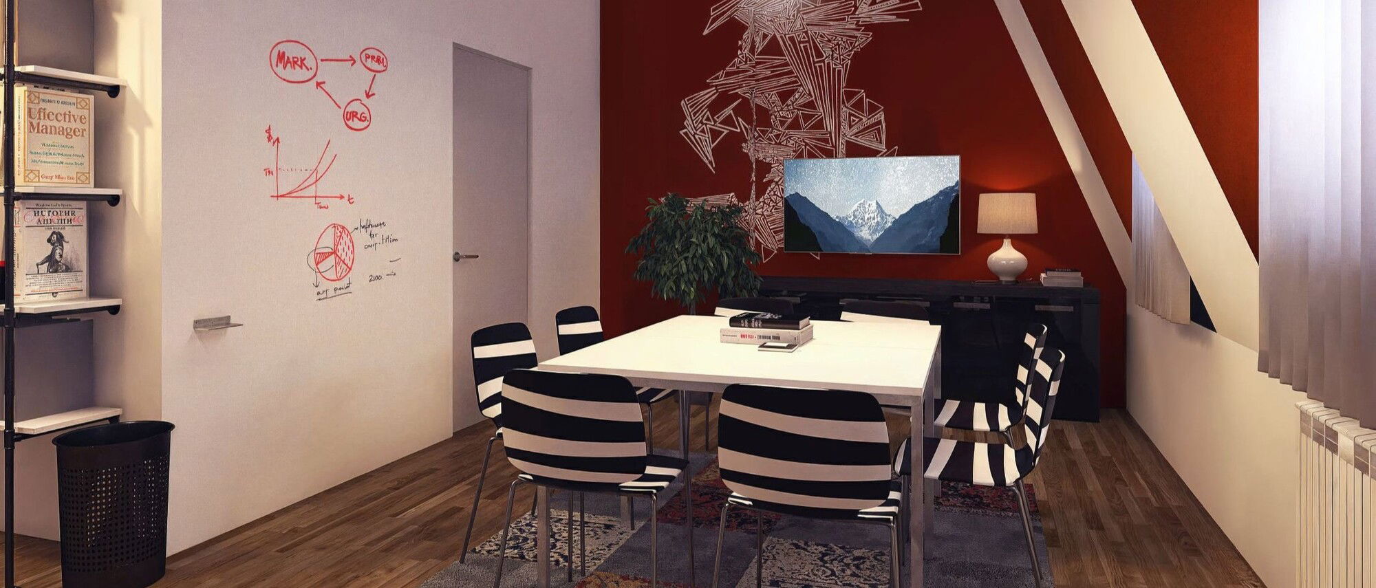 Diseño de Oficina Moderna - Render Después