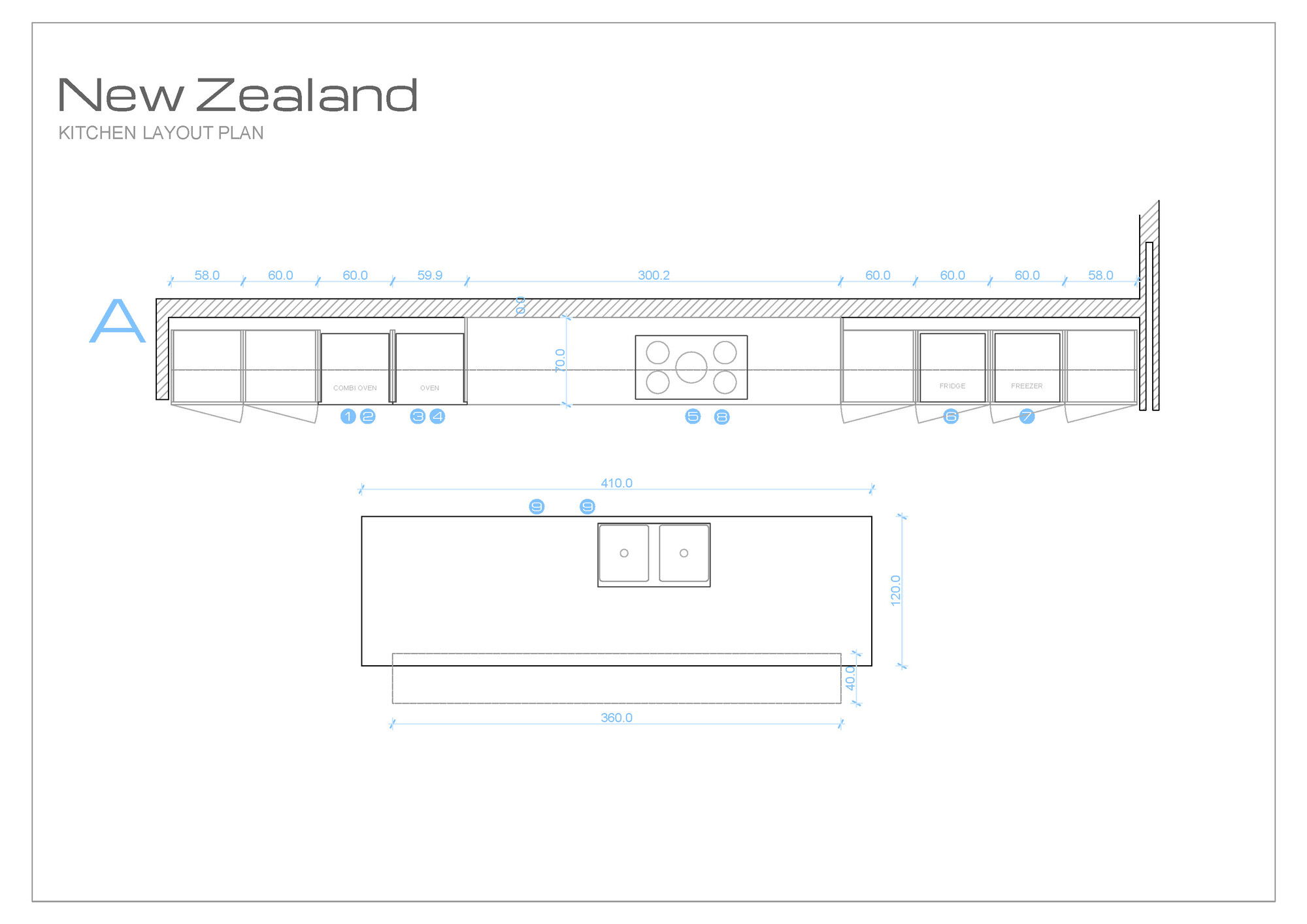 Online Designer Kitchen Floorplan