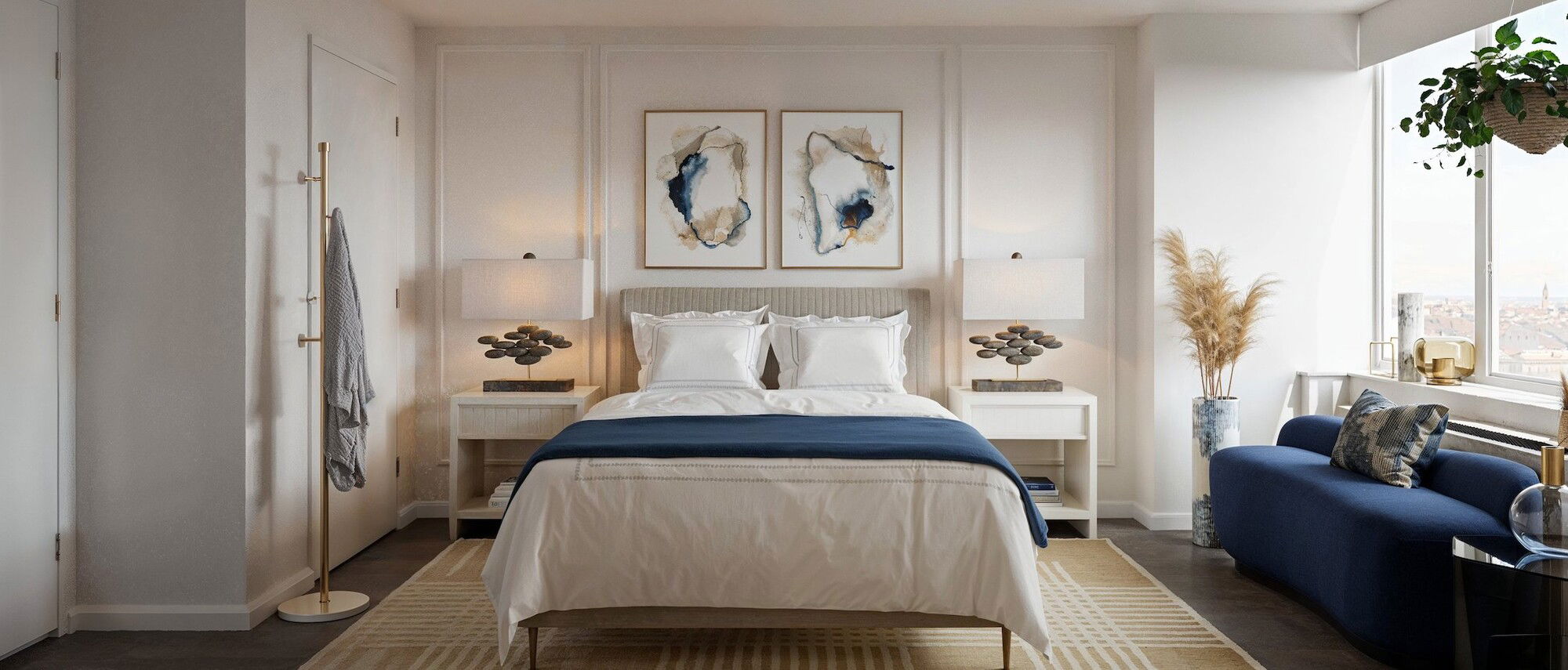 Classy & Tranquil Bedroom Interior Design by top Brooklyn interior designers