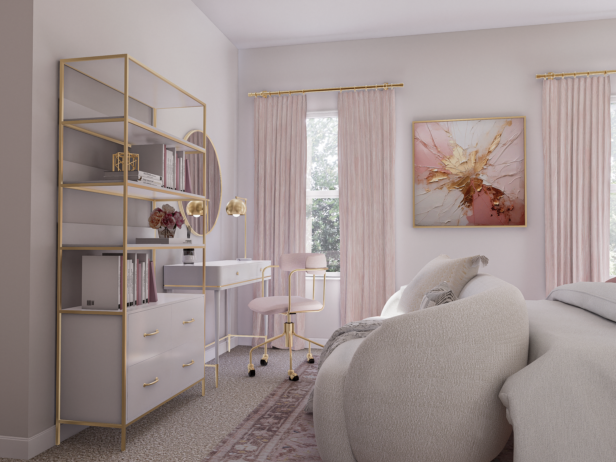 Online Designer Bedroom 3D Model 3