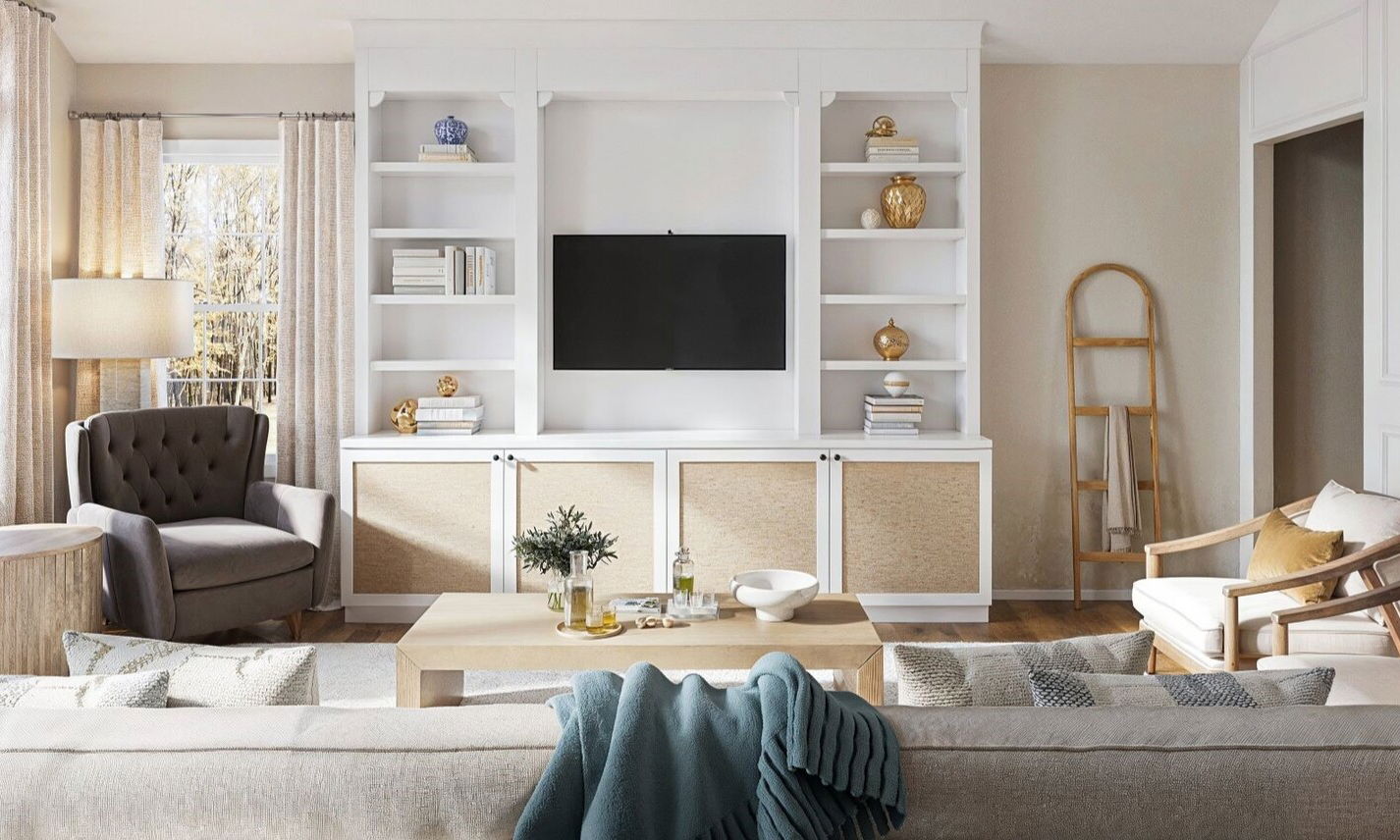 Neutral Minimalist Abode Renovation by interior designers in Ann Arbor, Michigan
