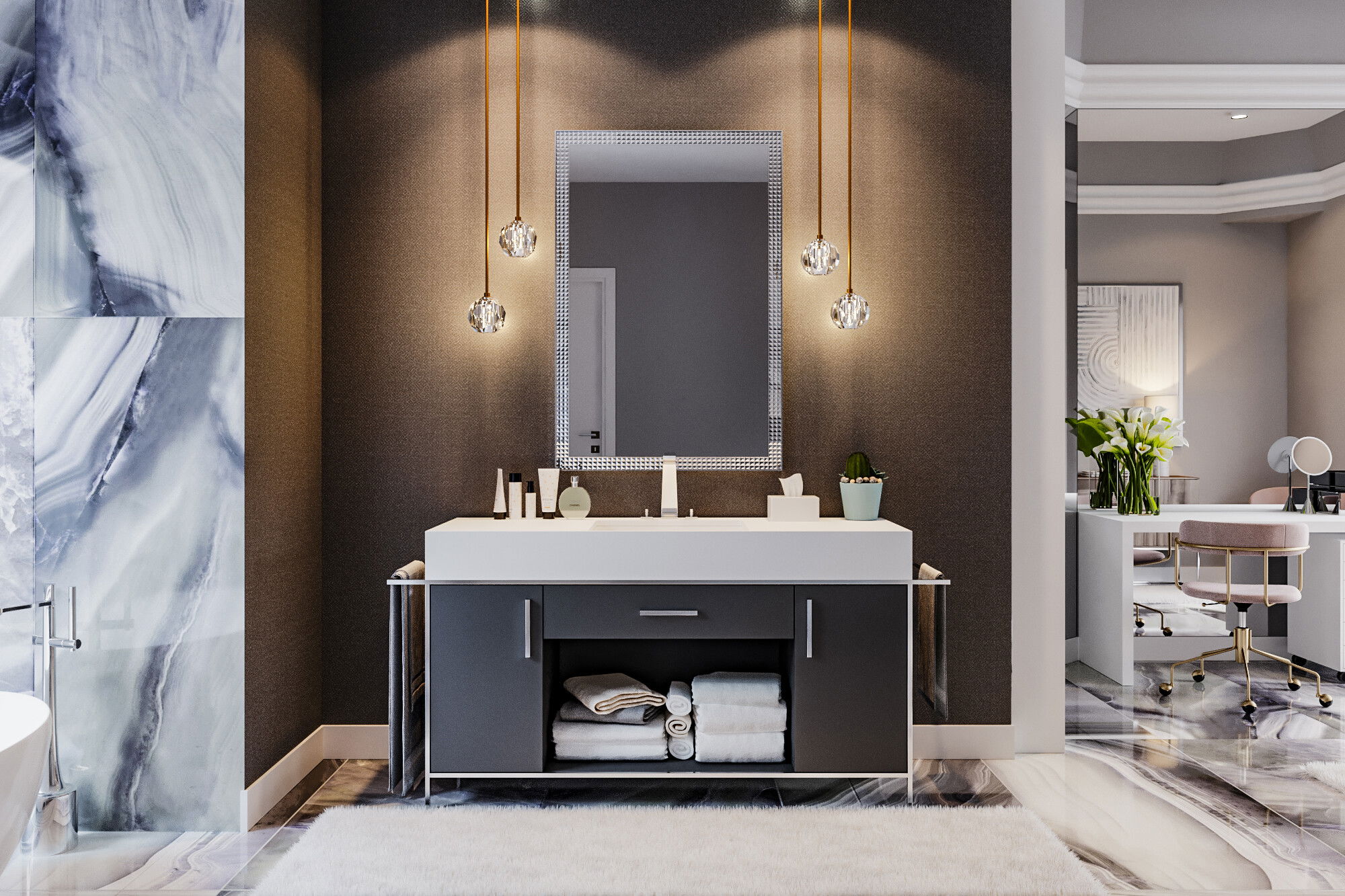 Online Designer Bathroom 3D Model 3