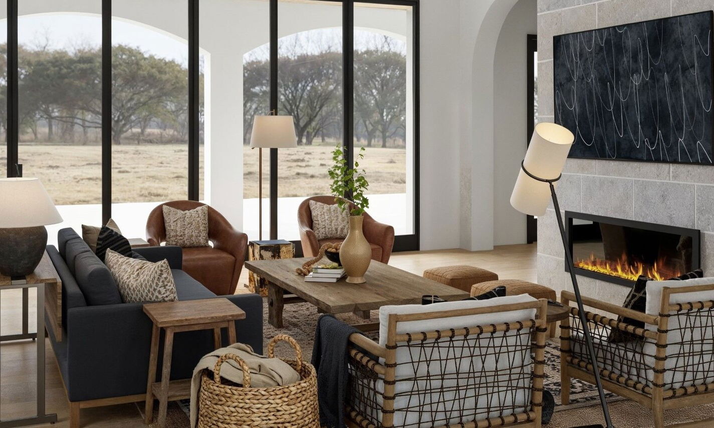 Custom House Great Room Design by affordable Chico interior designers