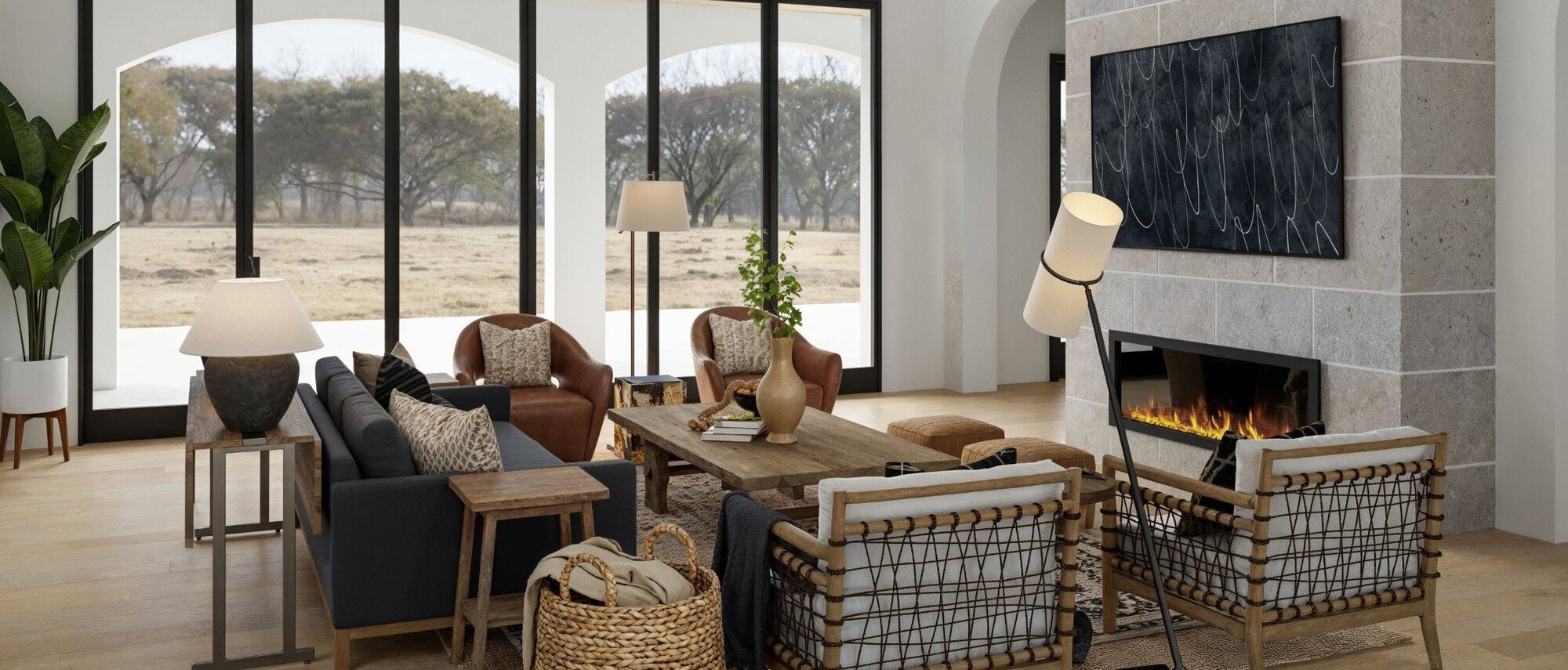 Custom House Great Room Design by affordable Lake Tahoe interior designers