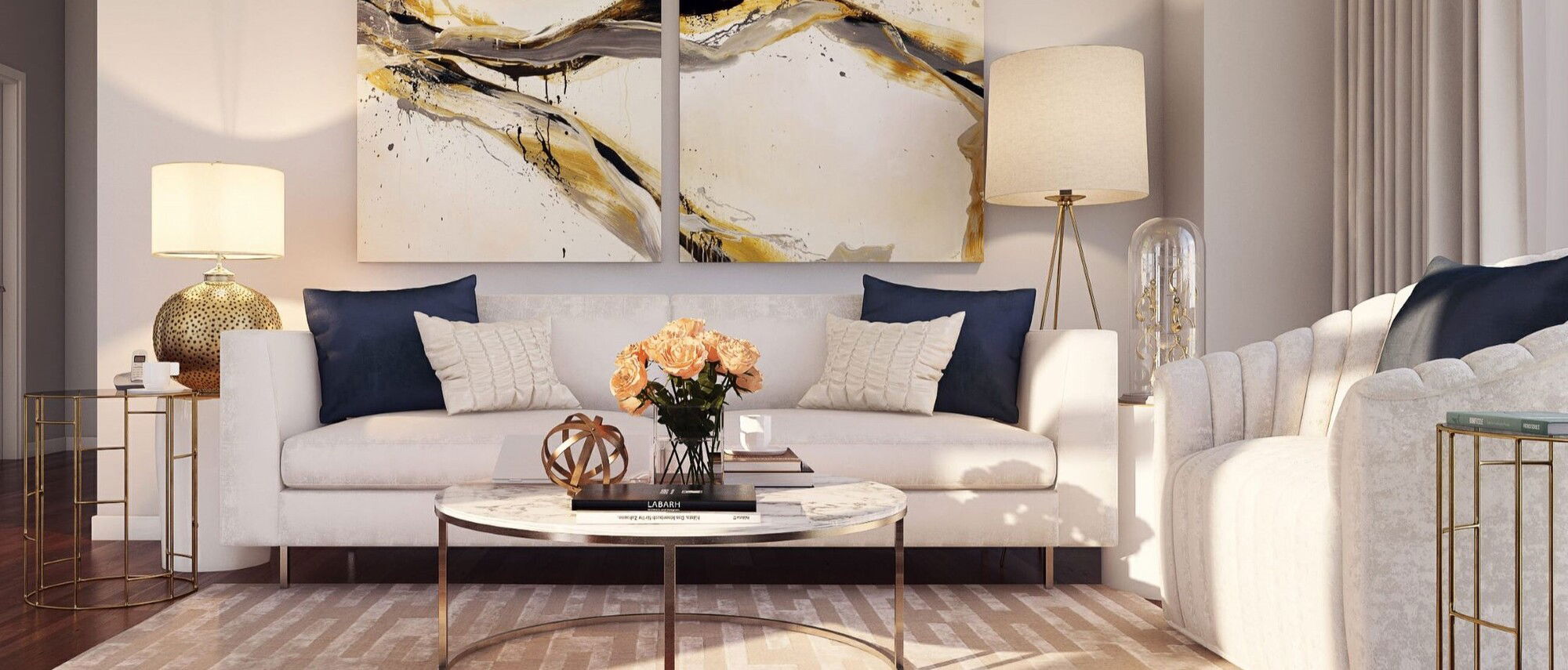 Diseño de Apartamento Elegante y Acogedor - Renderizado Después