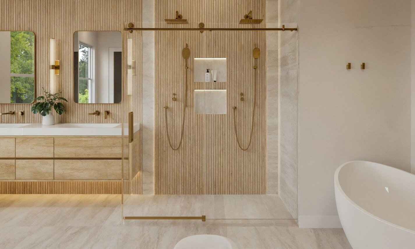 Serene Modern Elegance Bathroom Design by top Yonkers interior designers