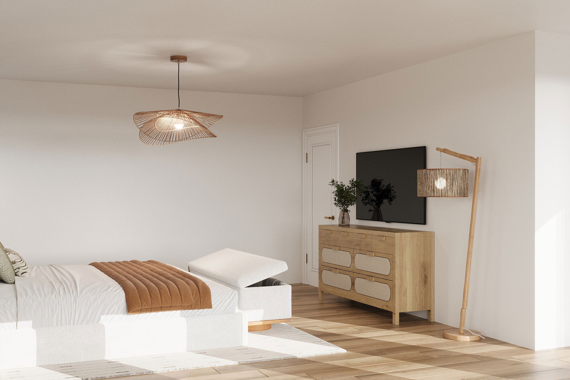 Online Designer Bedroom 3D Model 2