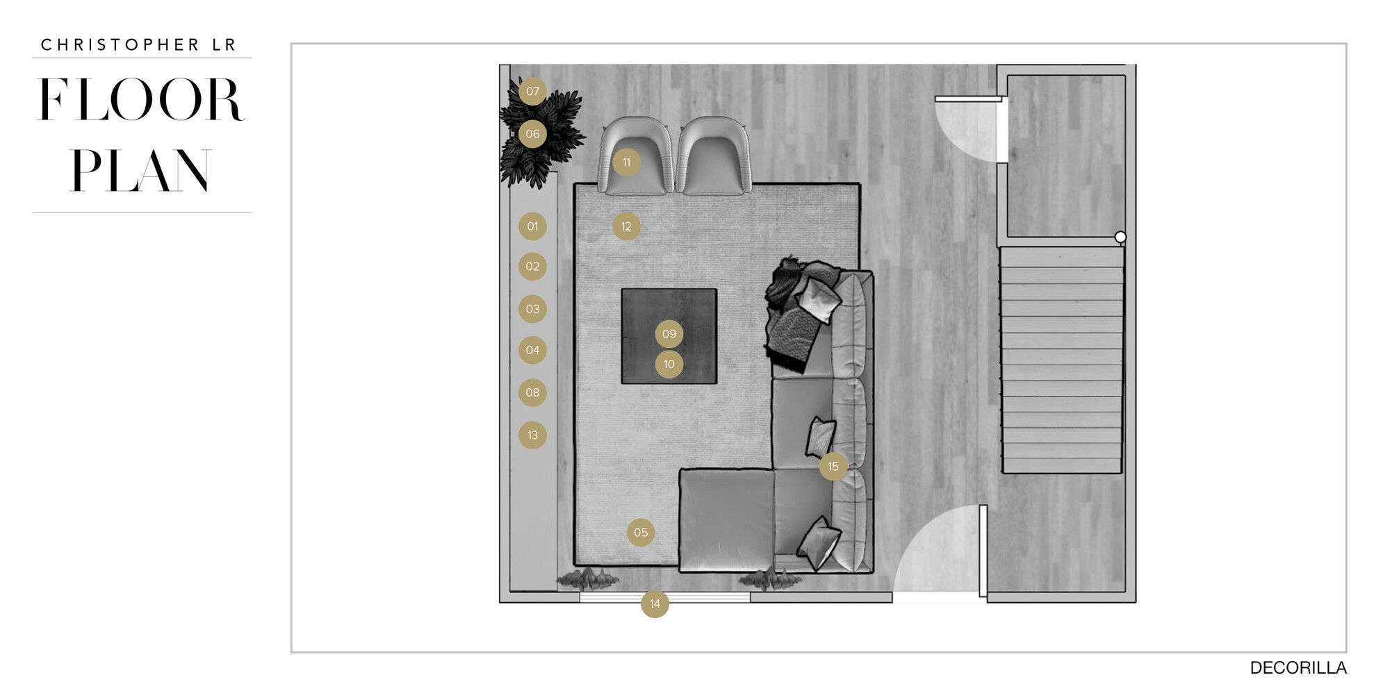 Online Designer Living Room Floorplan