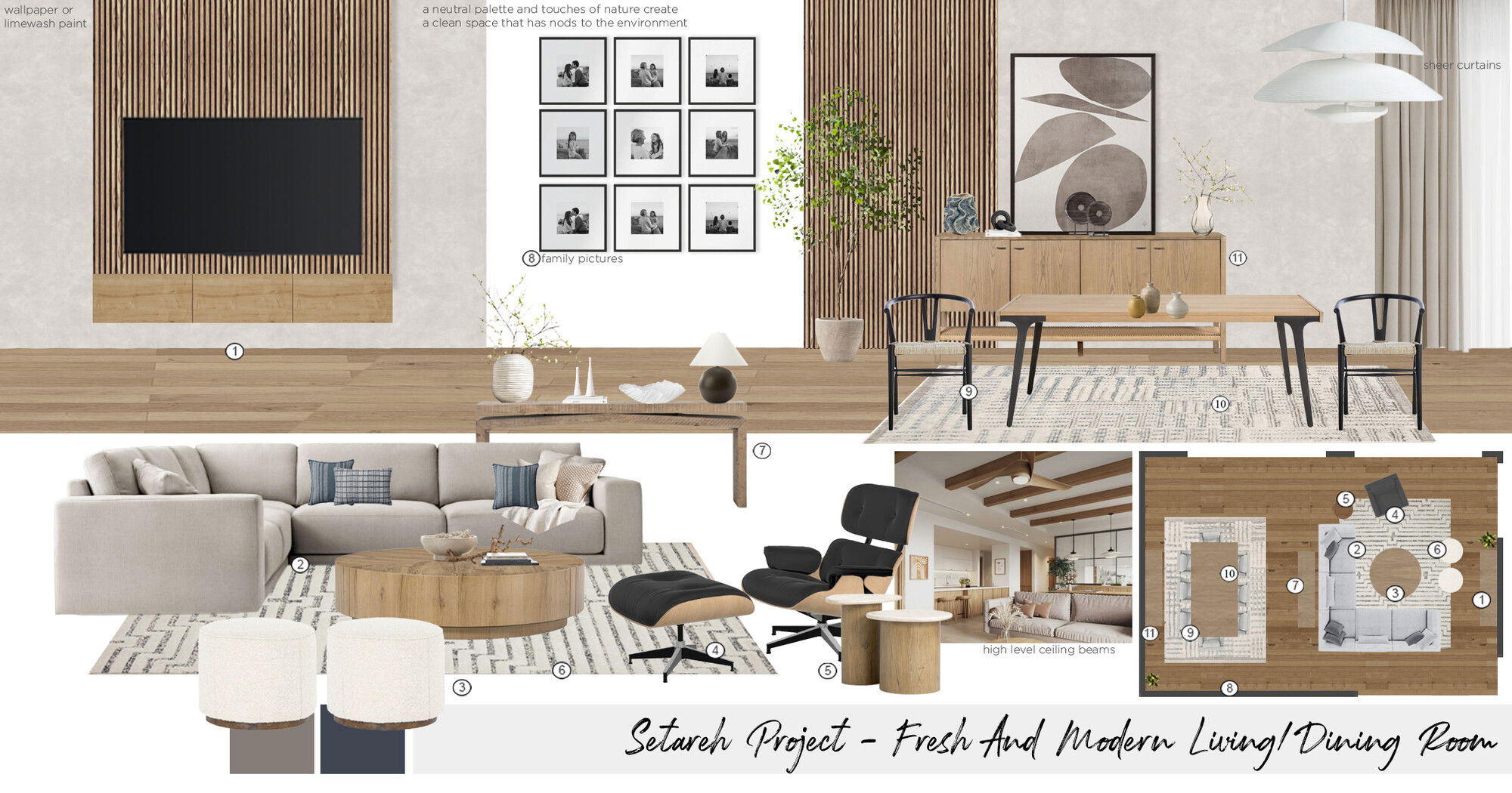 Online Designer Combined Living/Dining Interior Design Ideas