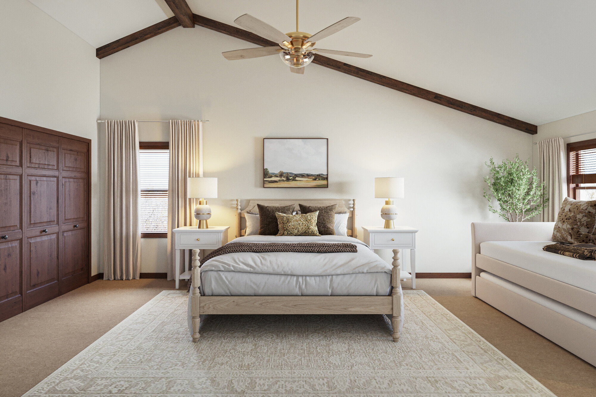 Online Designer Bedroom 3D Model thumbnail3