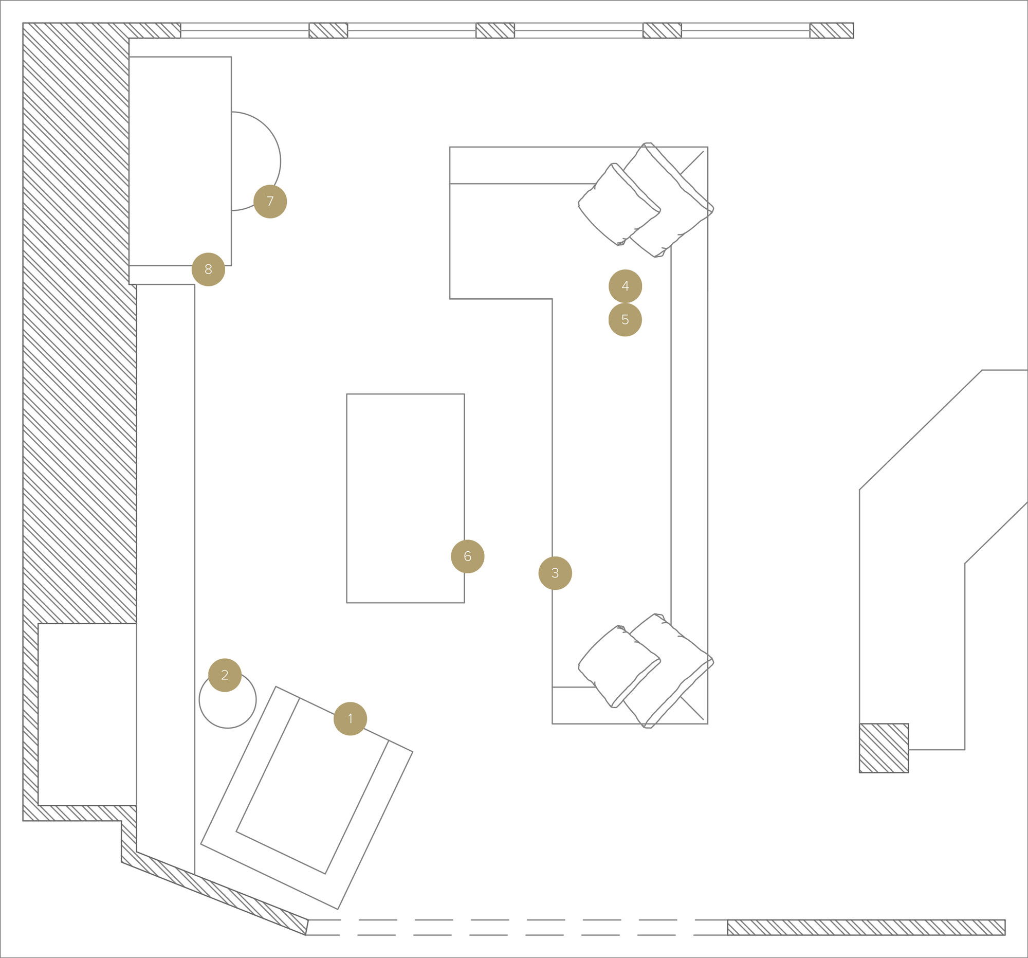 Online Designer Living Room Floorplan