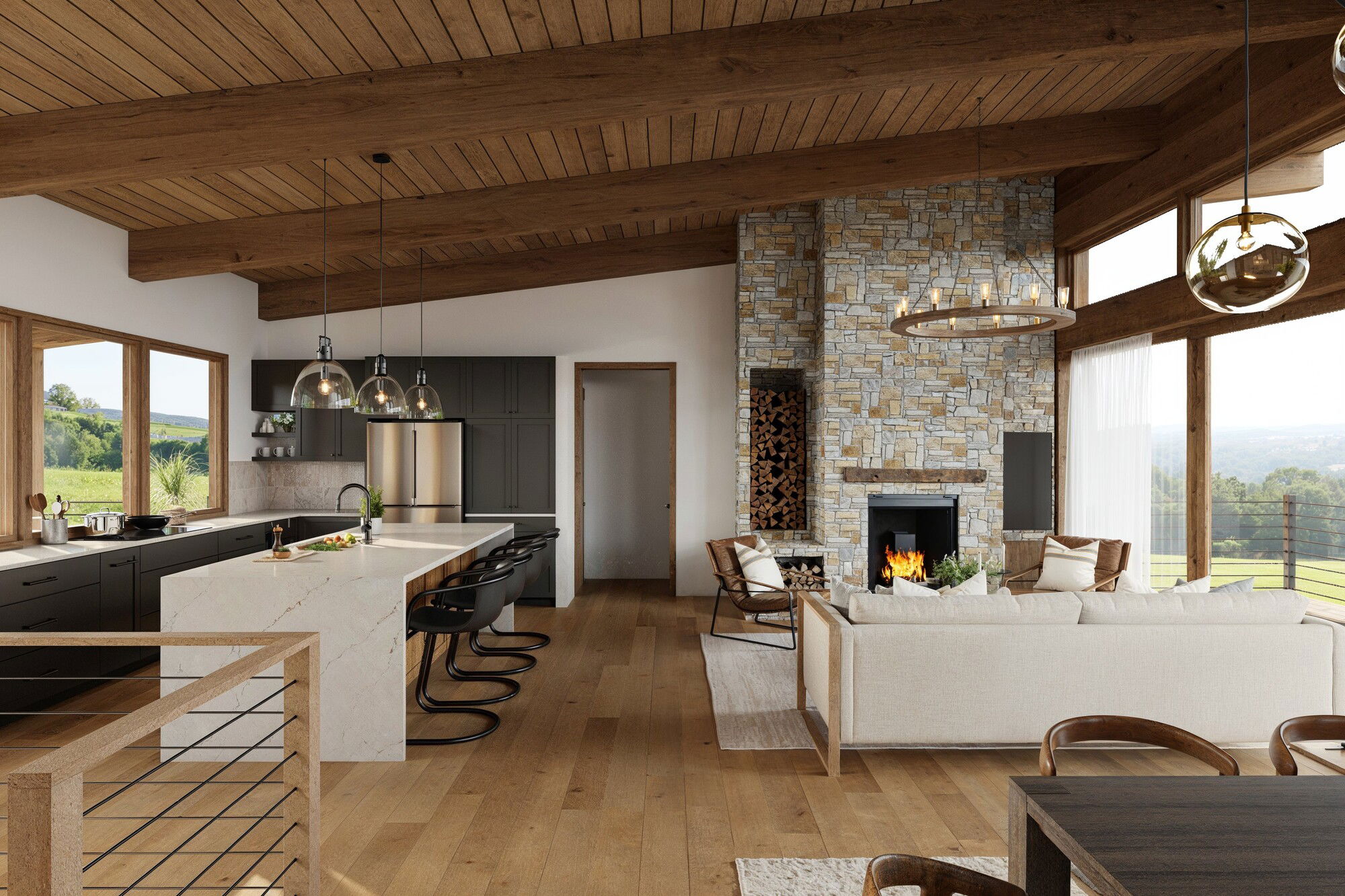 Online Designer Combined Living/Dining 3D Model 2