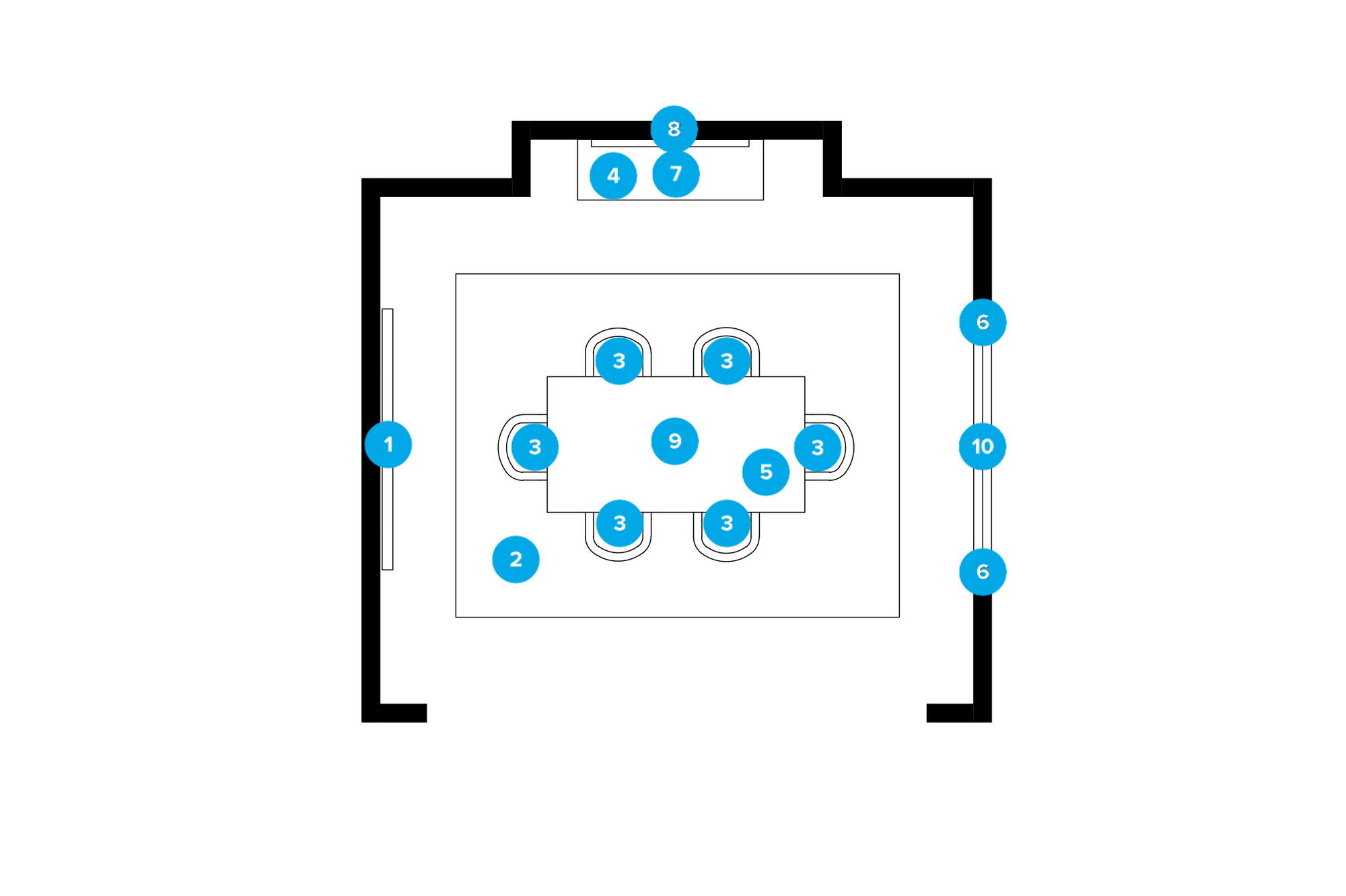 Online Designer Dining Room Floorplan