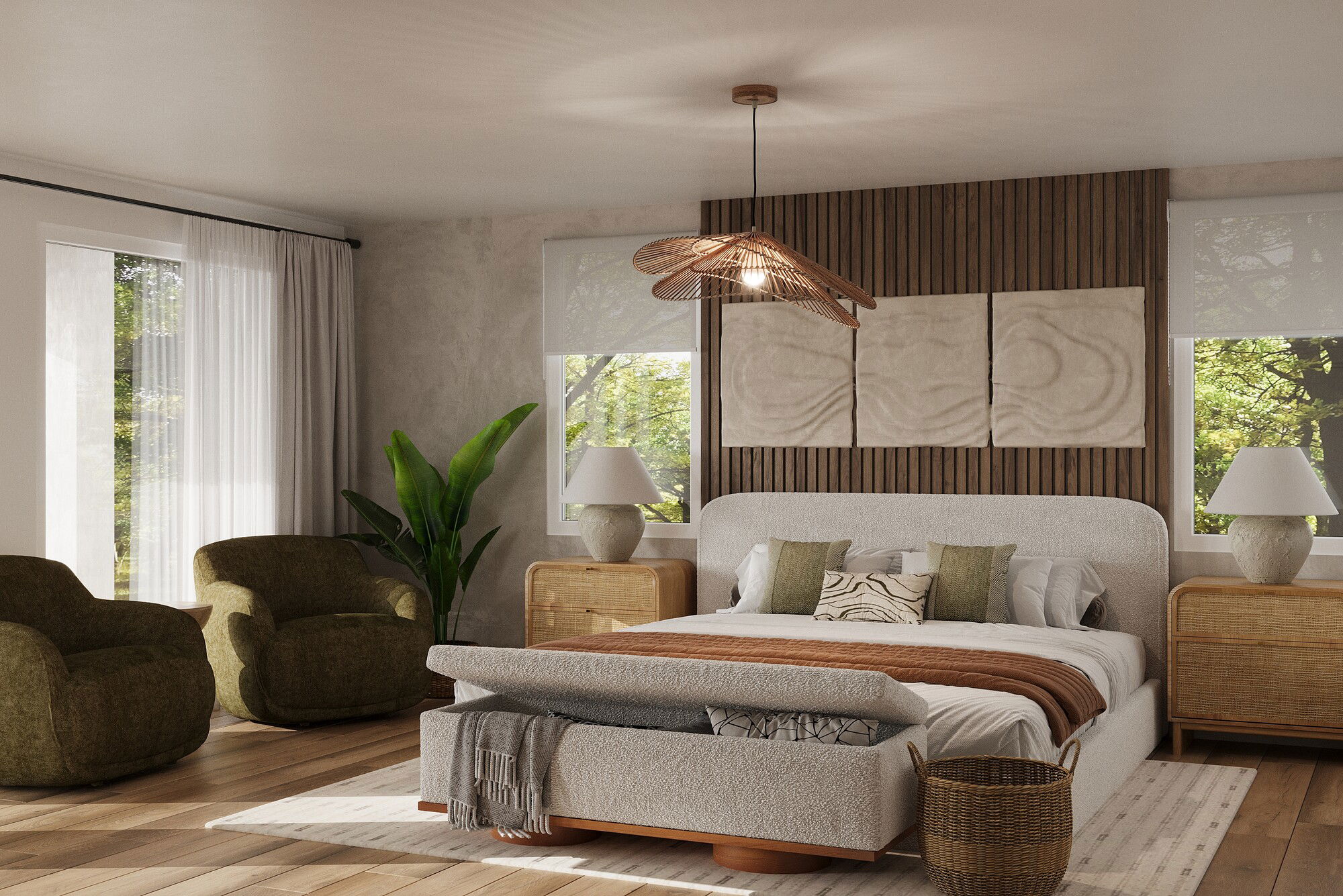 Online Designer Bedroom 3D Model 1