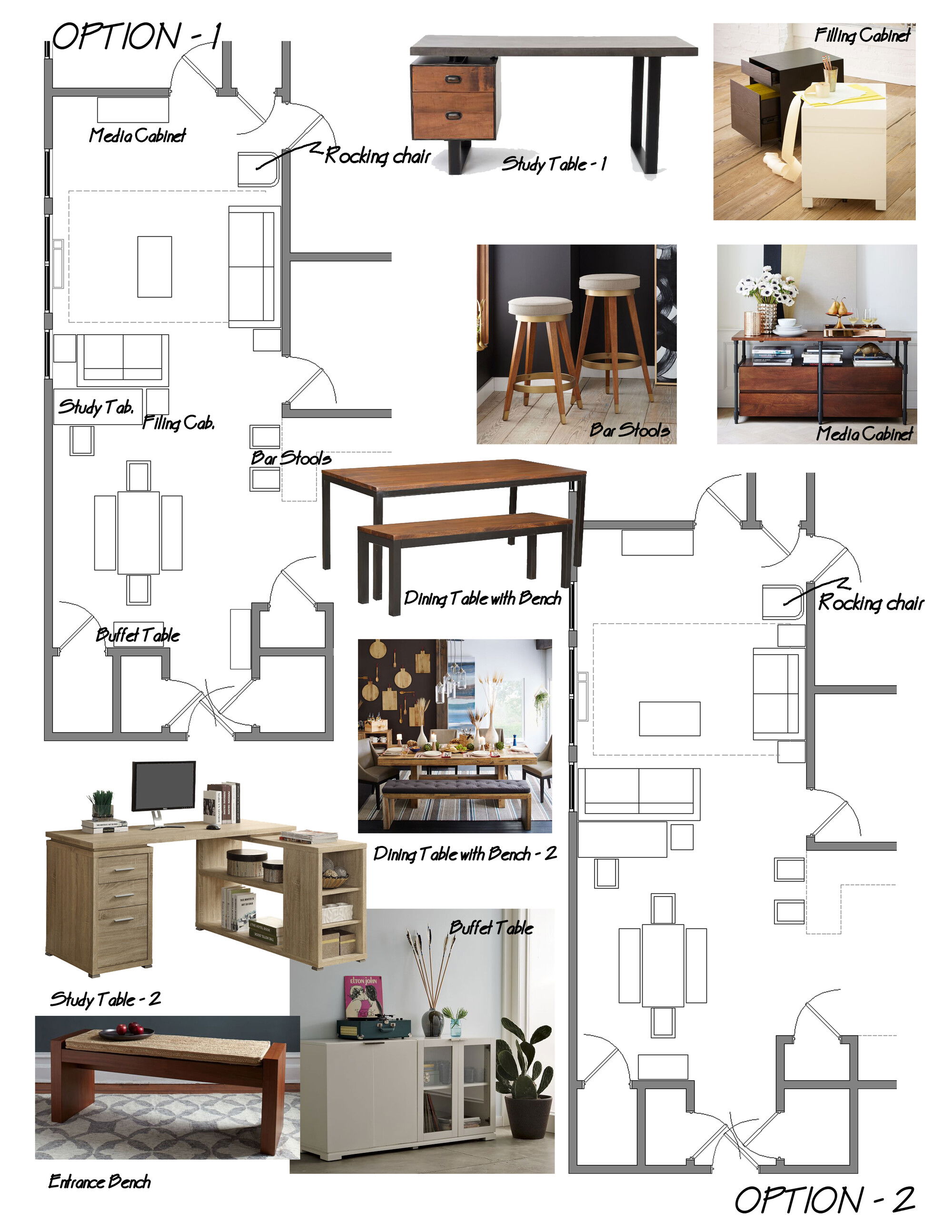 Ideas de Diseño de Interiores Combinadas de Sala-Comedor del Diseñador en Línea