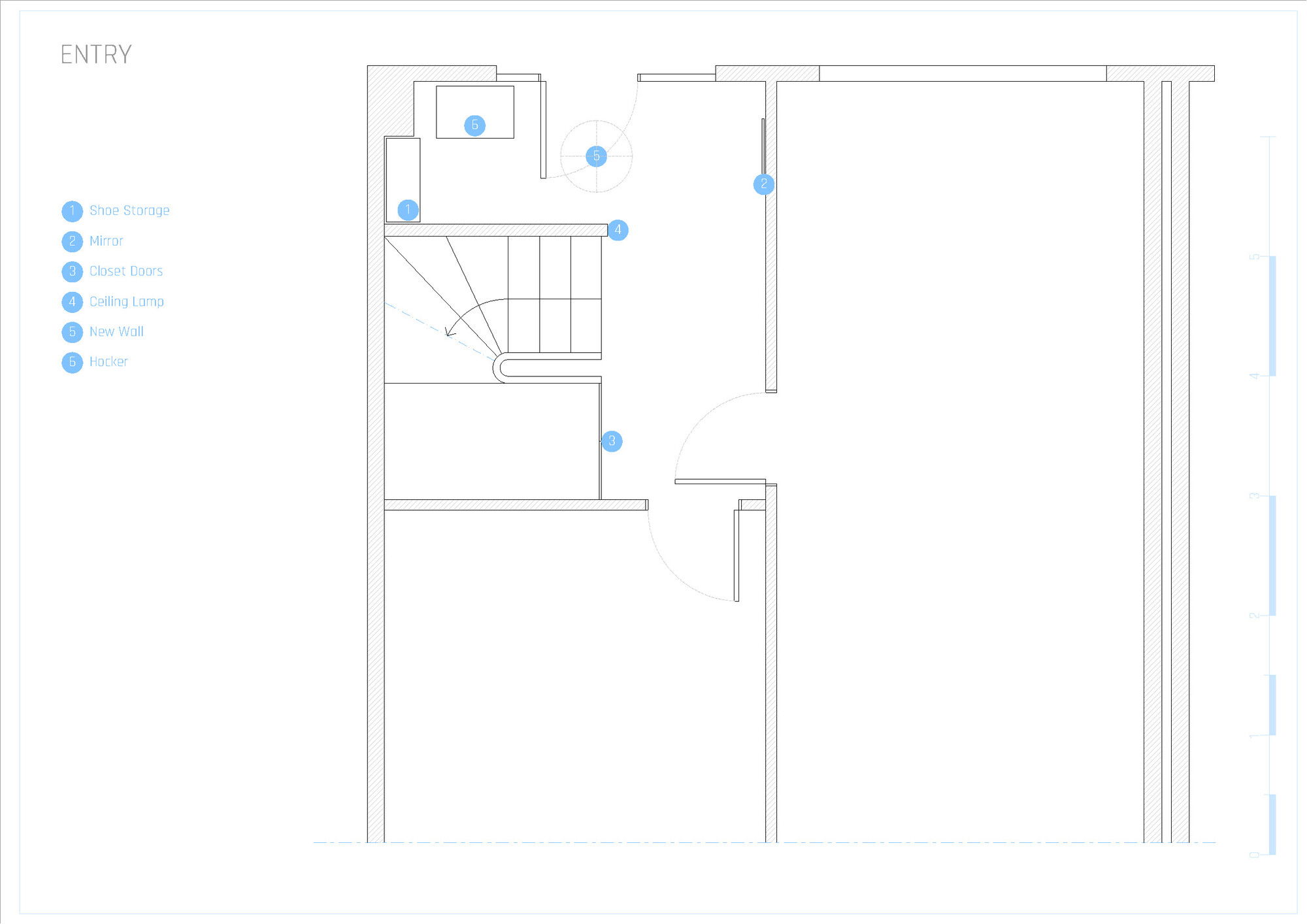 Plano de pasillo/entrada de diseñador en línea