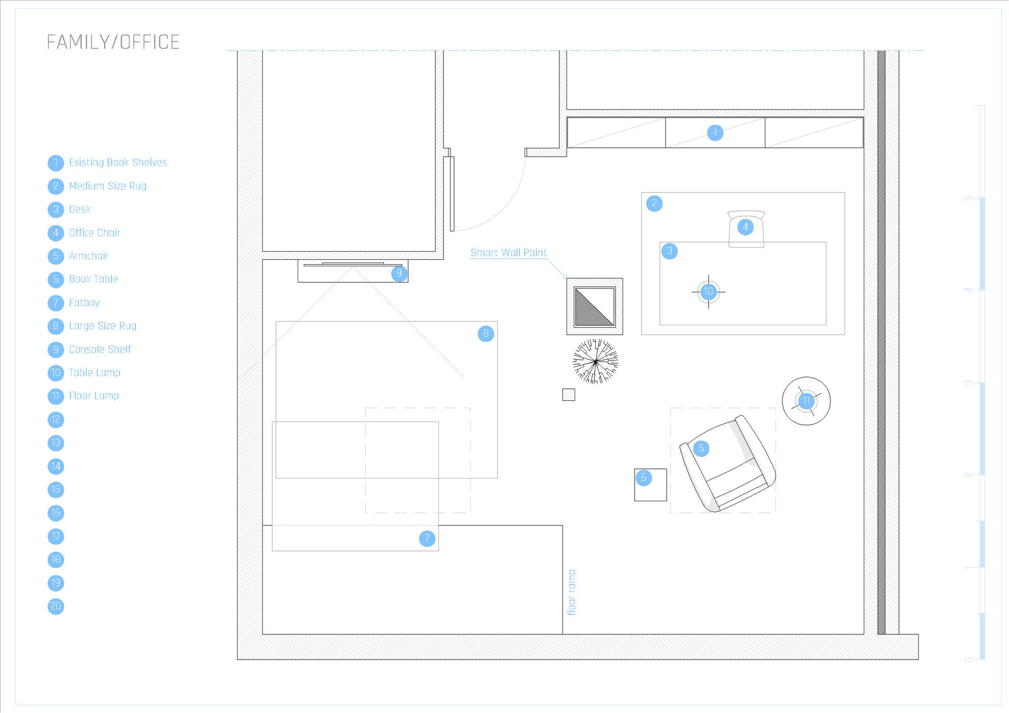 Online Designer Combined Living/Dining Floorplan