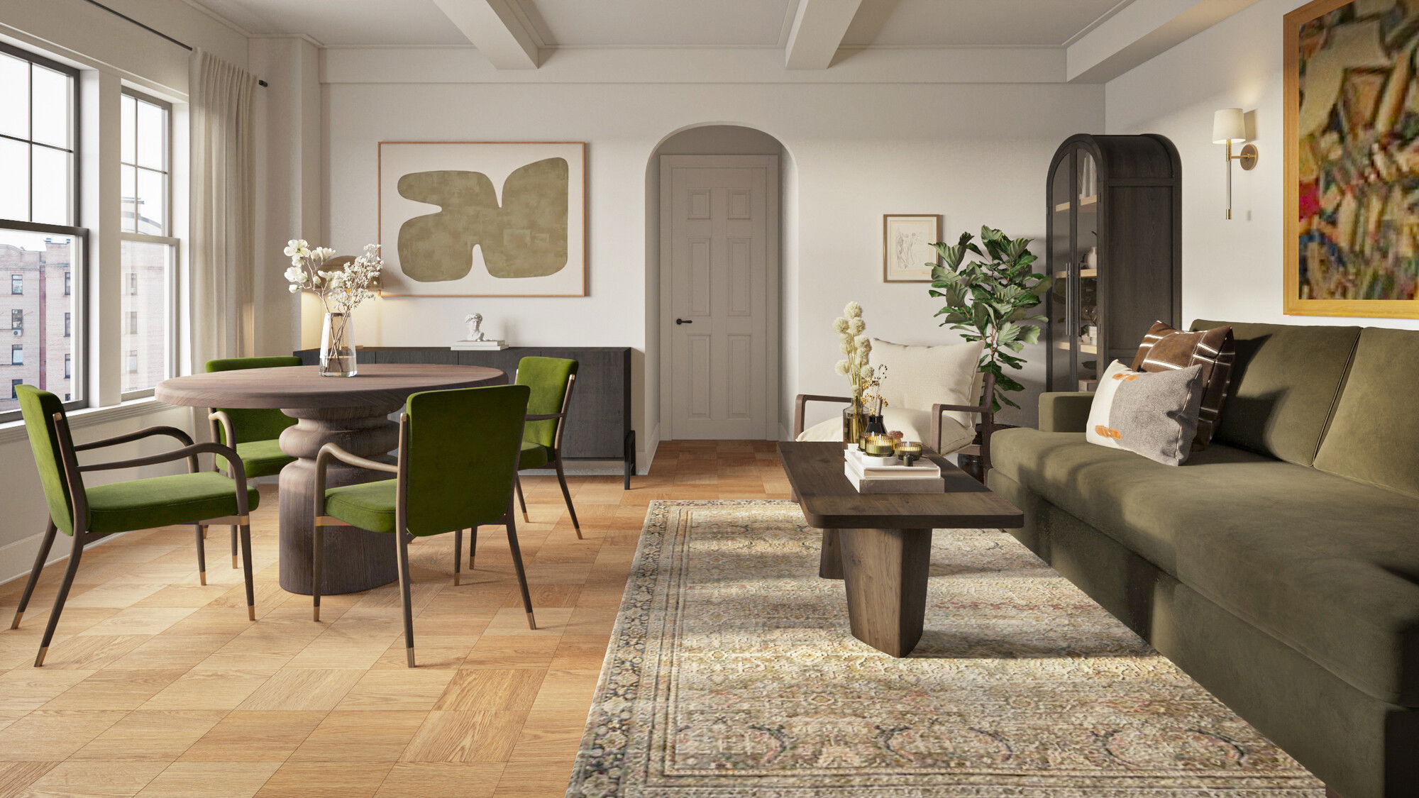Online Designer Combined Living/Dining 3D Model 3