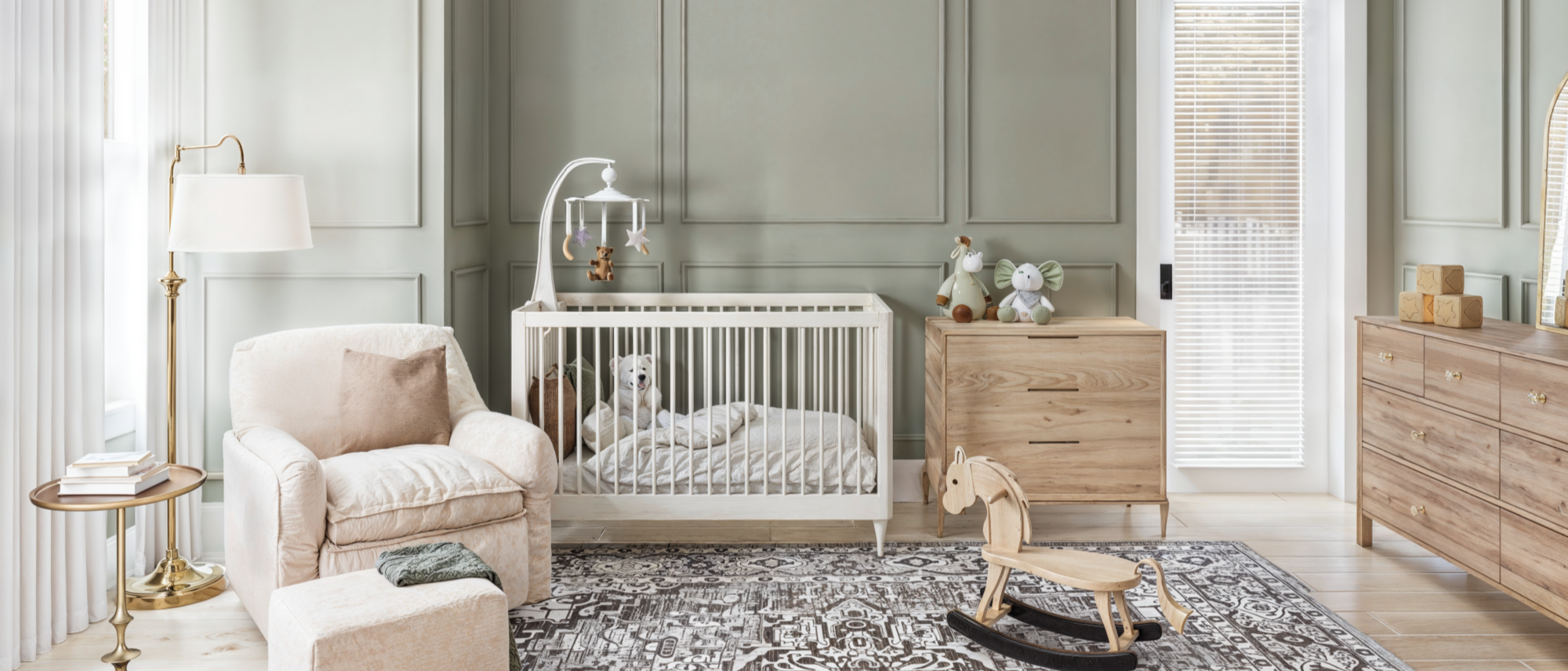 Neutral Nursery Interior Design- After Rendering