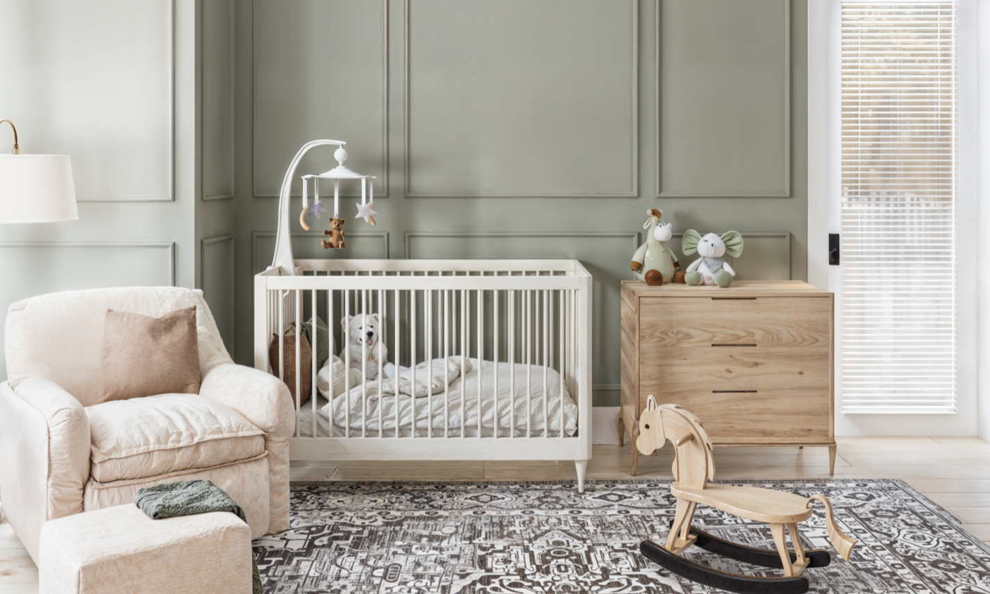 Neutral Nursery Interior Design by interior designers in Gainesville, Florida