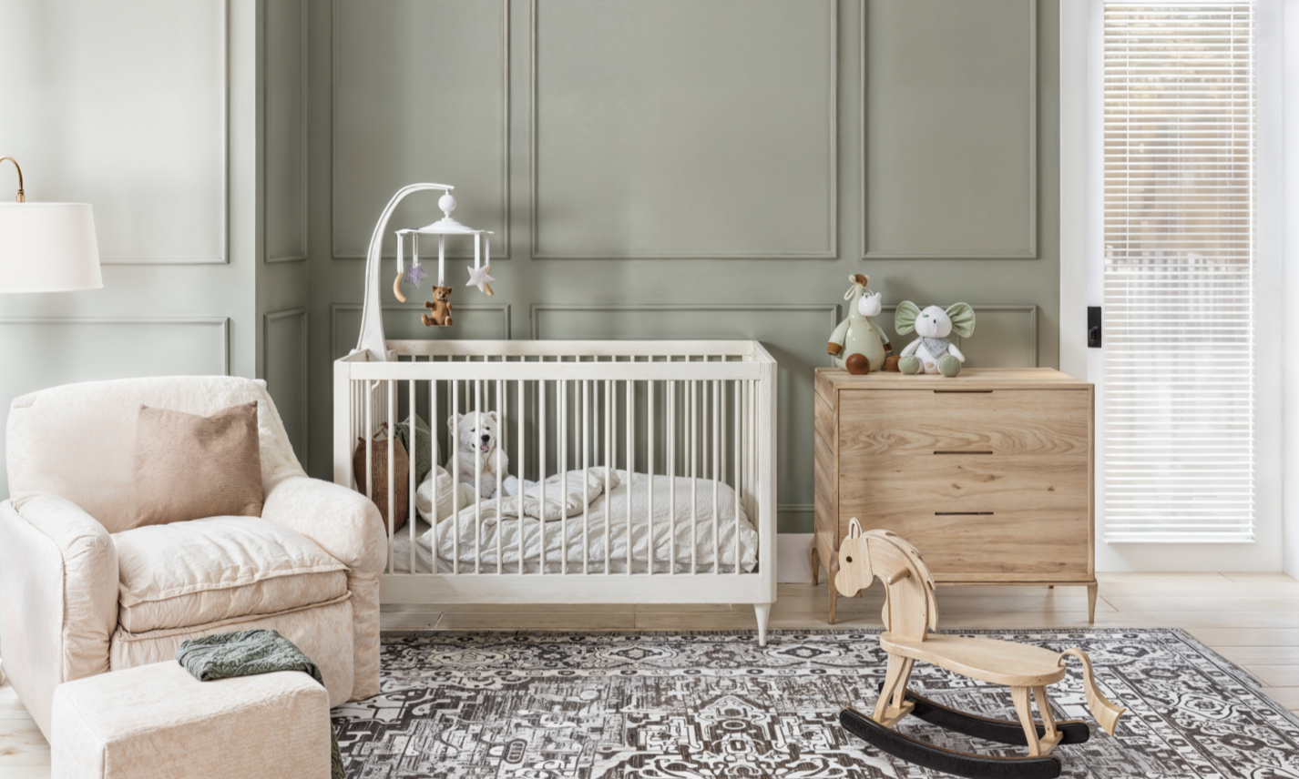 Neutral Nursery Interior Design by top Gainesville interior designers