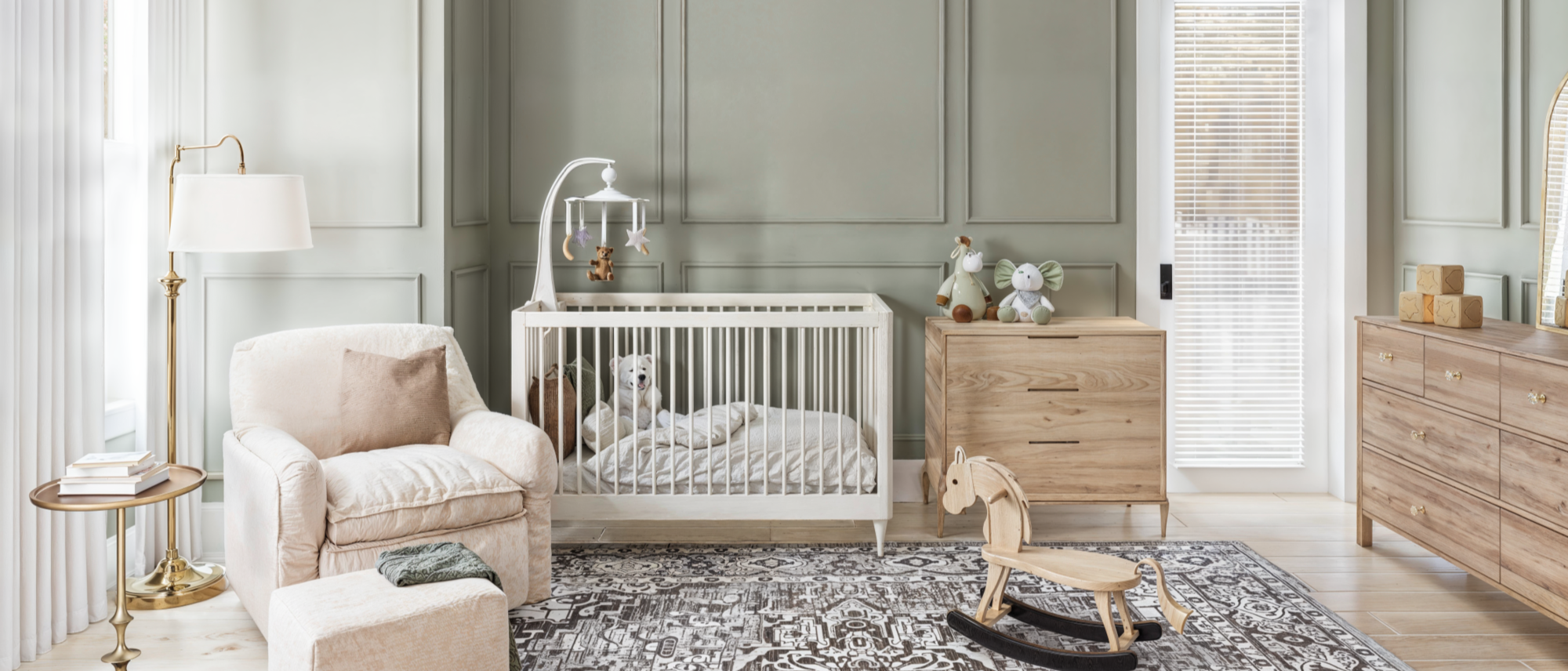 Neutral Nursery Interior Design by top Gainesville interior designers