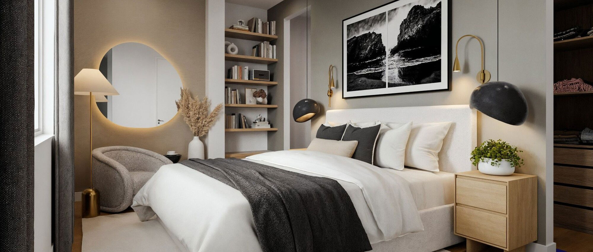 Sleek & Sophisticated Home Design by affordable Alexandria interior designers