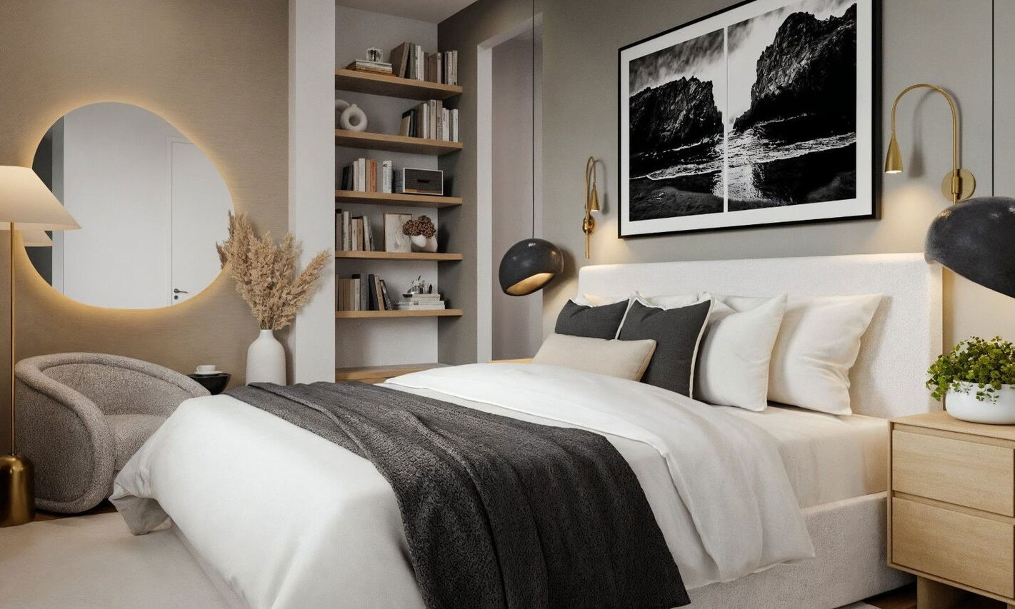 Sleek & Sophisticated Home Design by affordable Alexandria interior designers