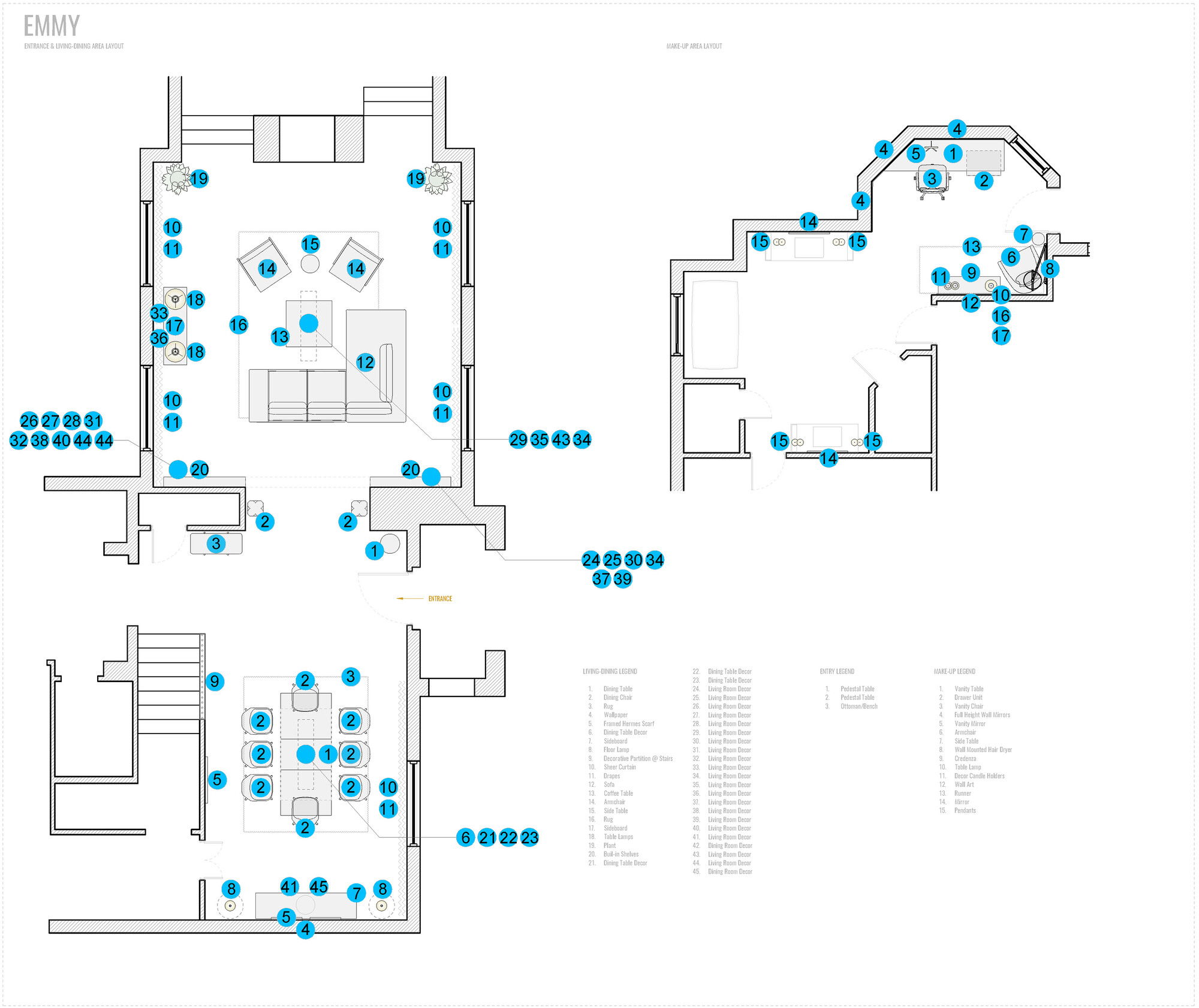 Online Designer Combined Living/Dining Floorplan