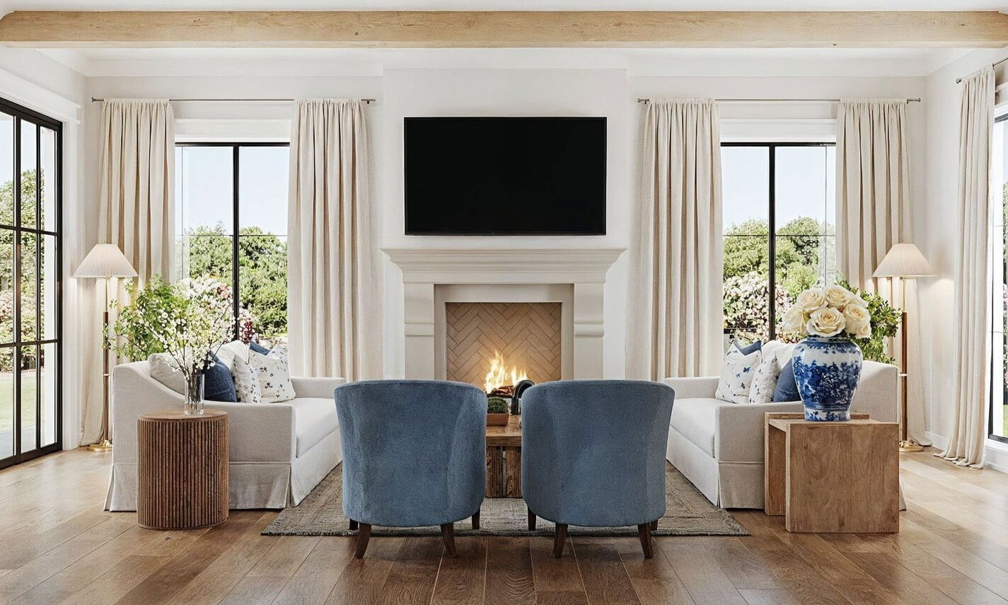 Sophisticated Living Room & Bedroom Remodel by affordable Brentwood interior designers