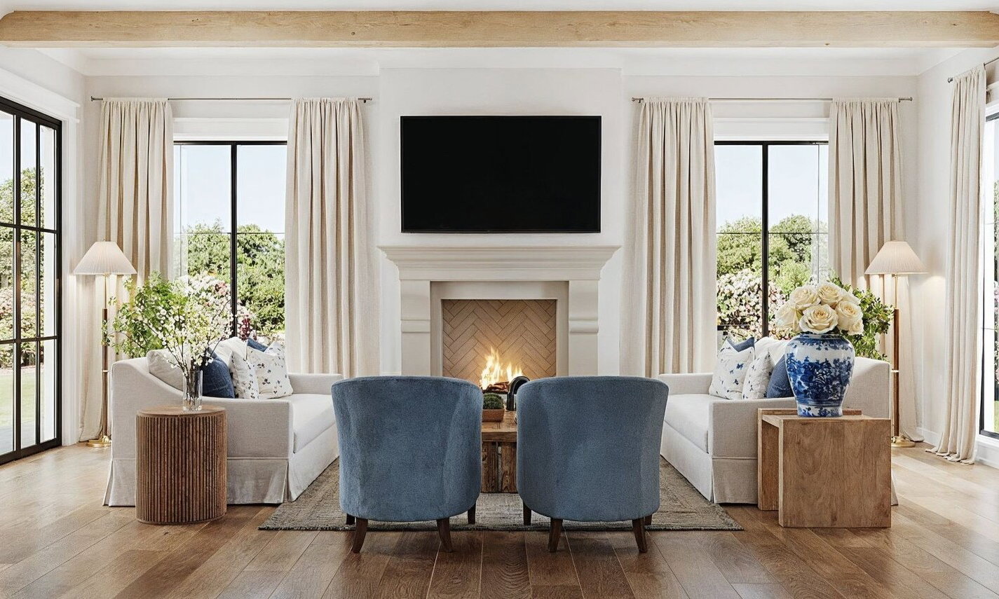 Sophisticated Living Room & Bedroom Remodel by affordable Nashville interior designers