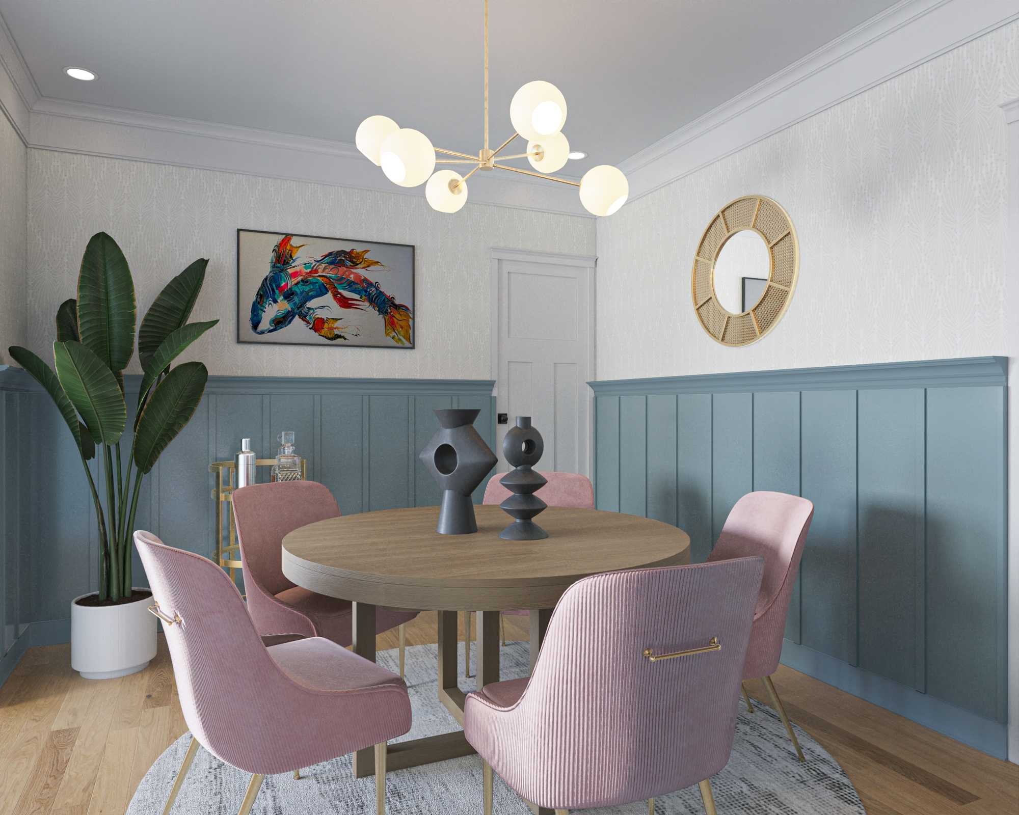 Online Designer Dining Room 3D Model 3