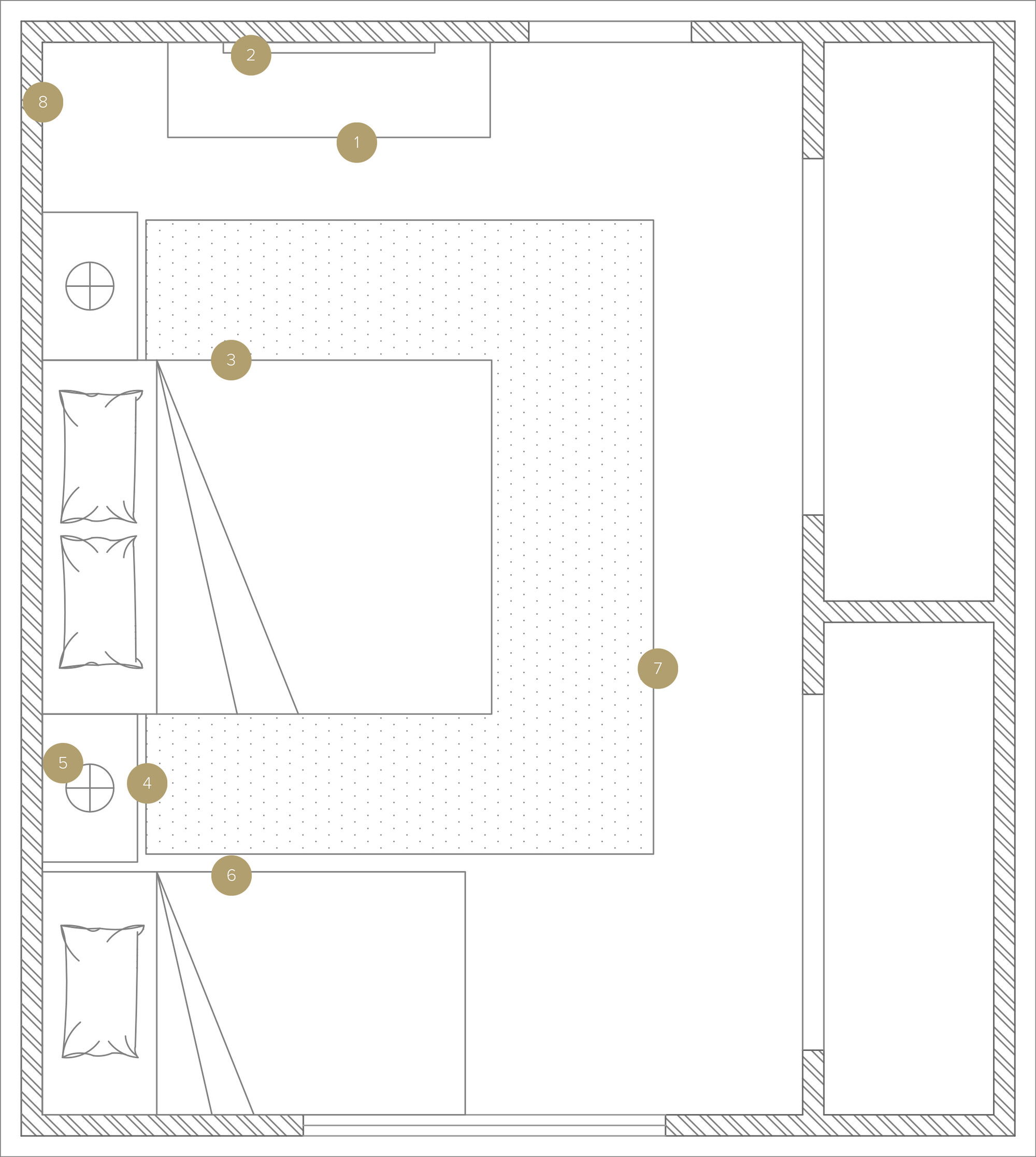 Online Designer Bedroom Floorplan