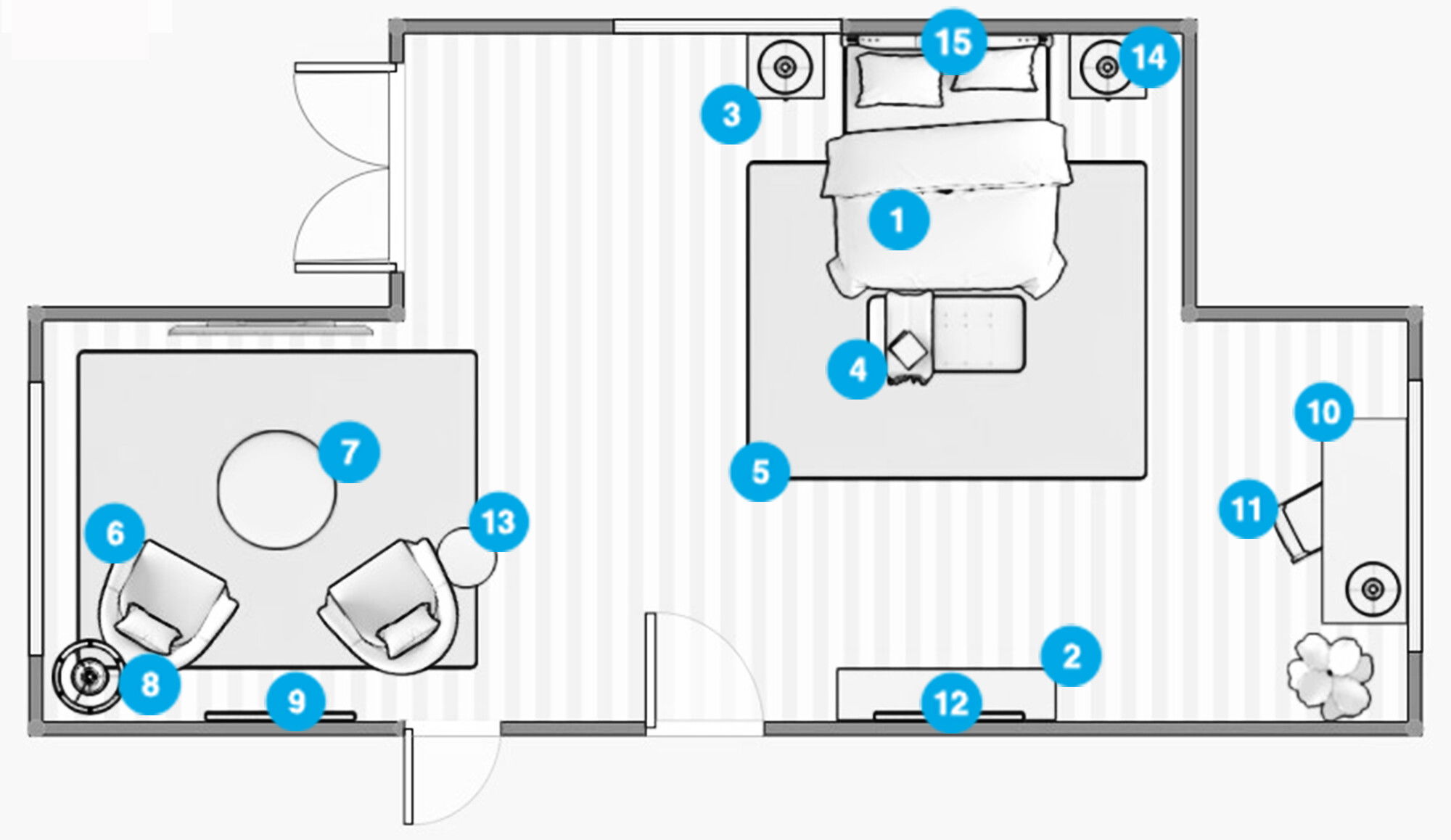 Plano del Dormitorio del Diseñador en Línea