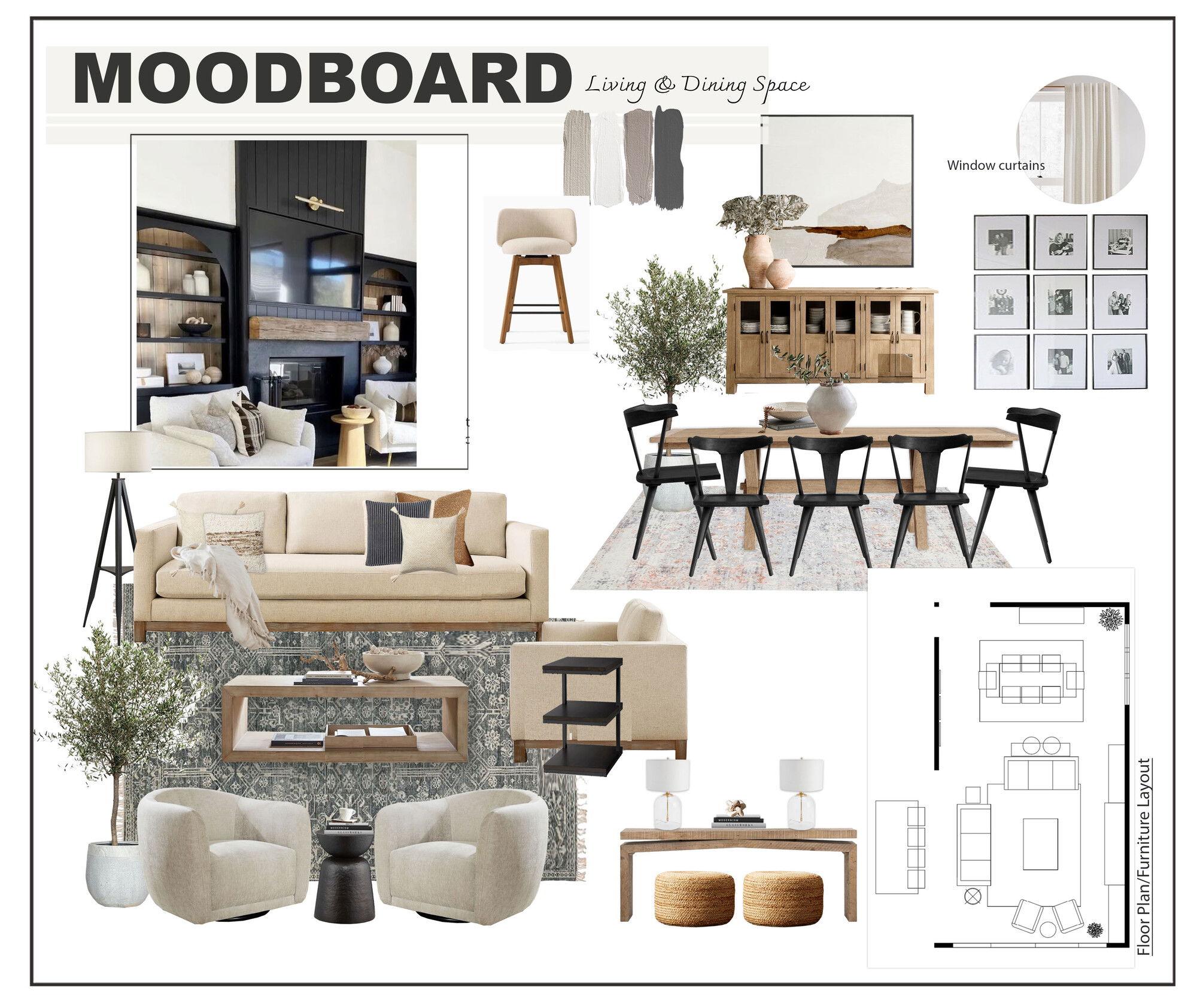 Online Designer Combined Living/Dining Interior Design Ideas