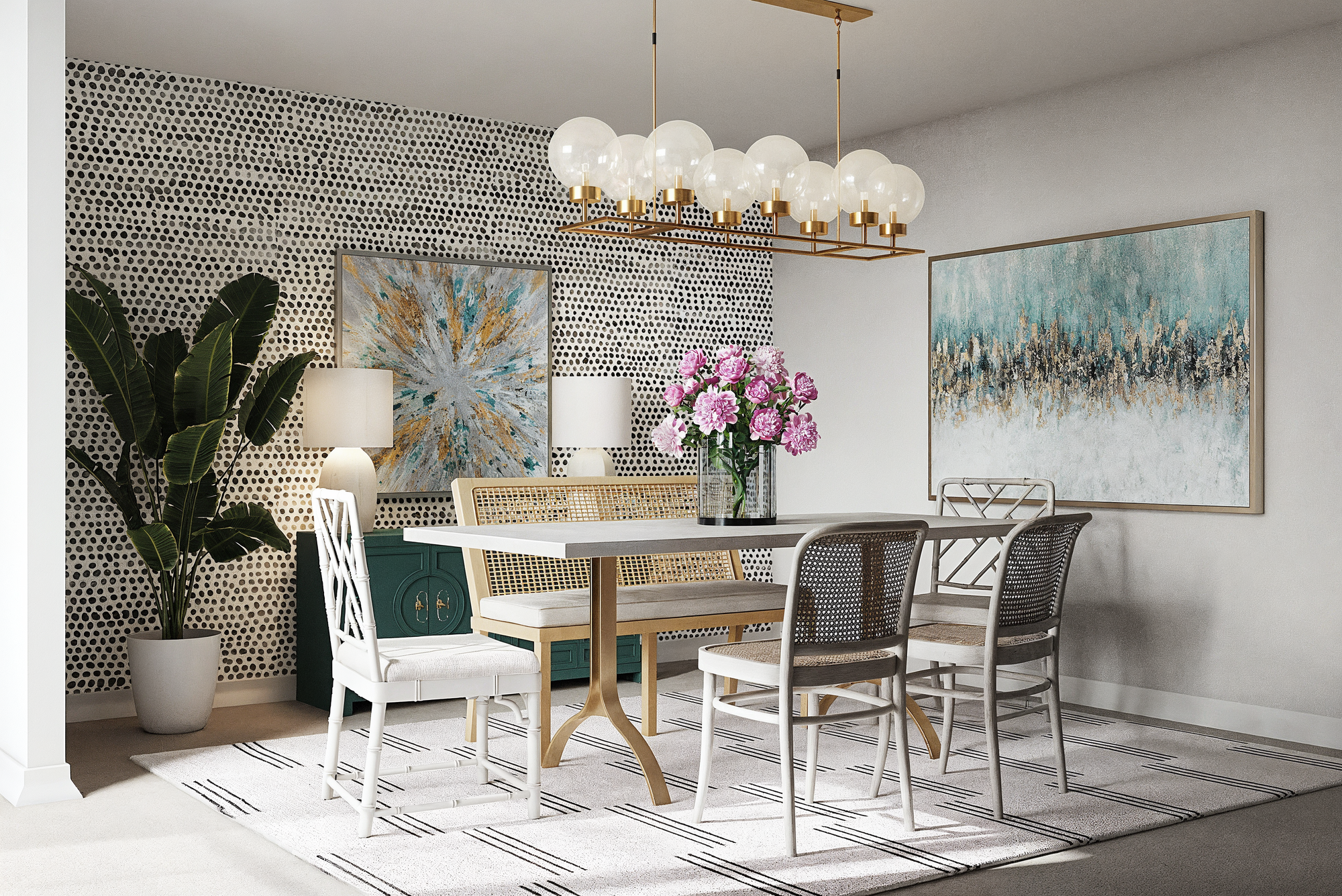 Online Designer Dining Room 3D Model 2