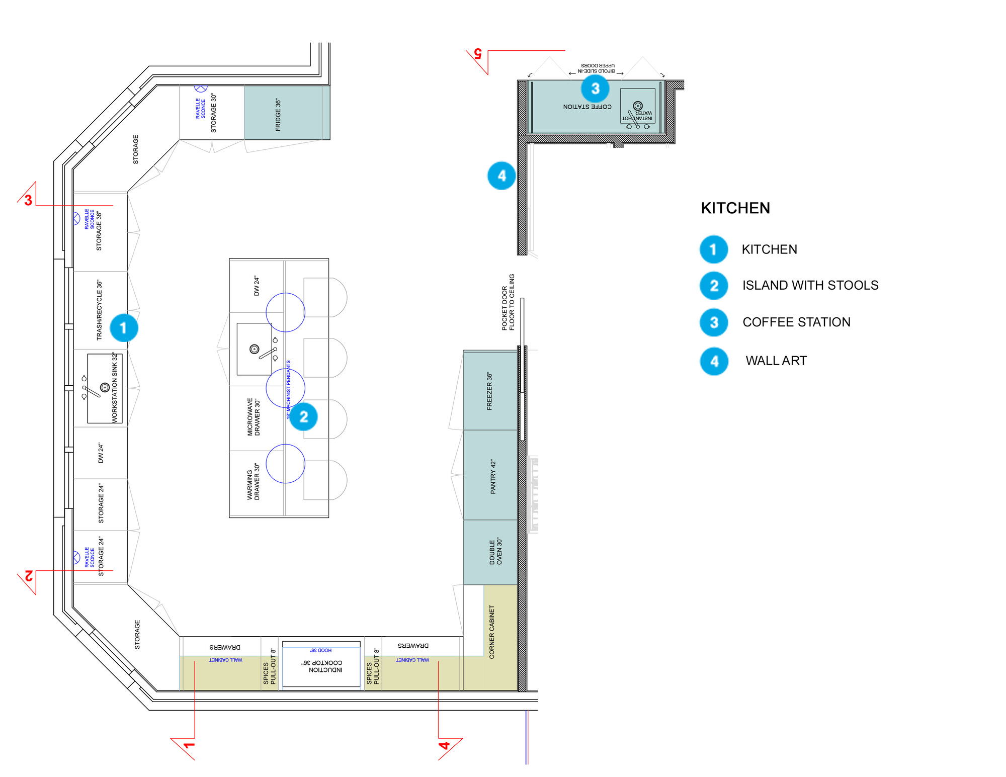 Online Designer Kitchen Floorplan