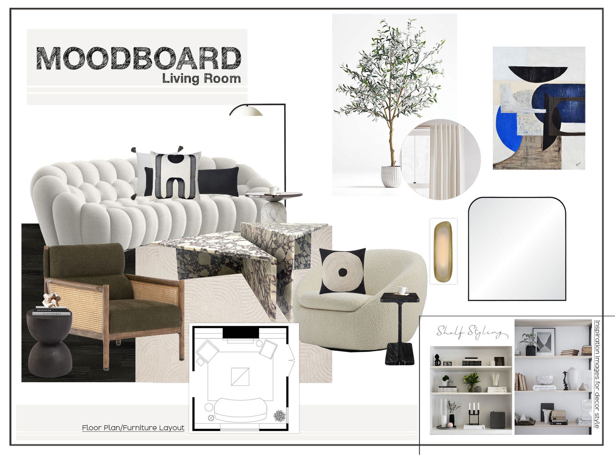 Ideas de diseño interior para sala de estar de diseñador en línea