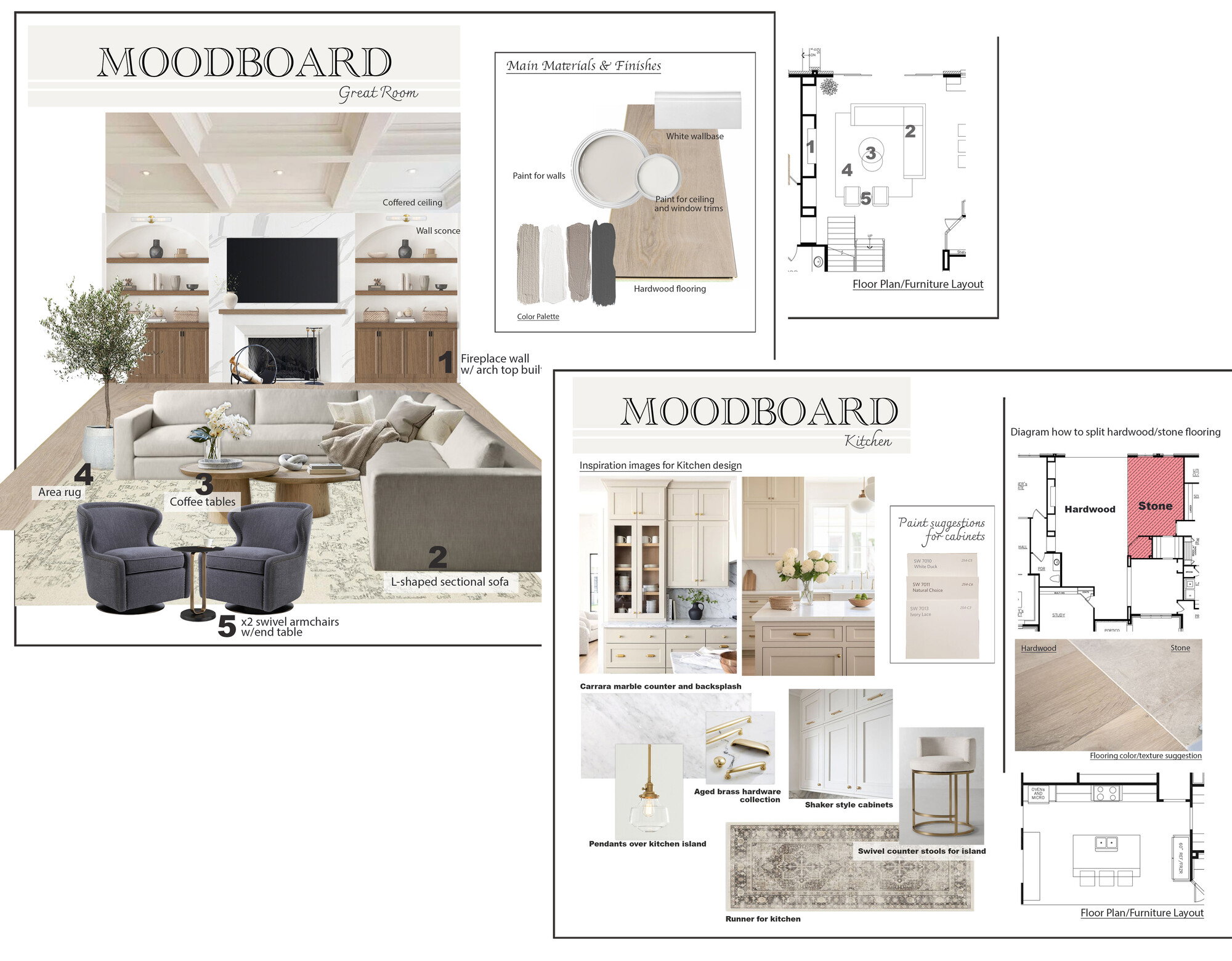 Online Designer Combined Living/Dining Interior Design Ideas