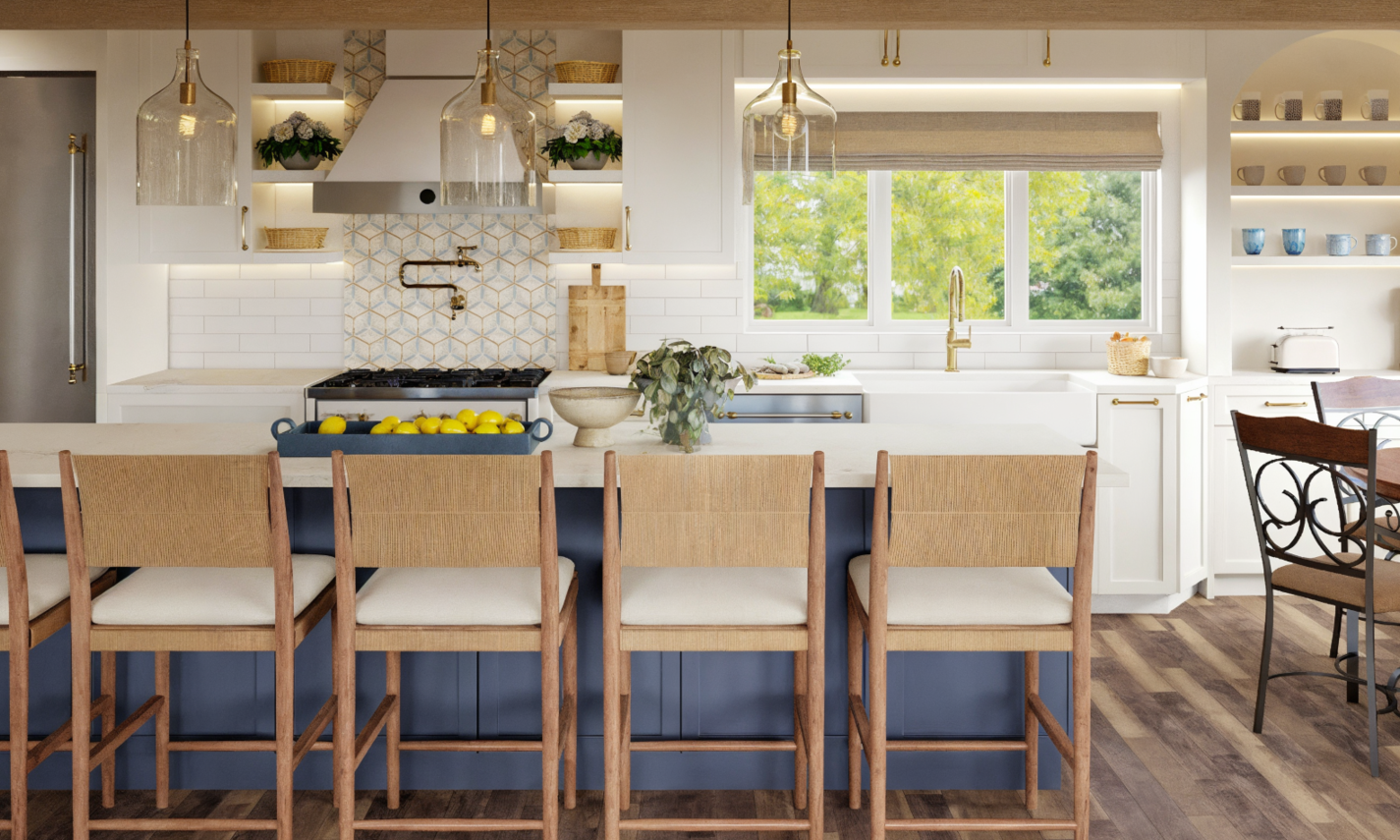 Sophisticated Spanish Mediterranean Home Design by affordable Springfield interior designers