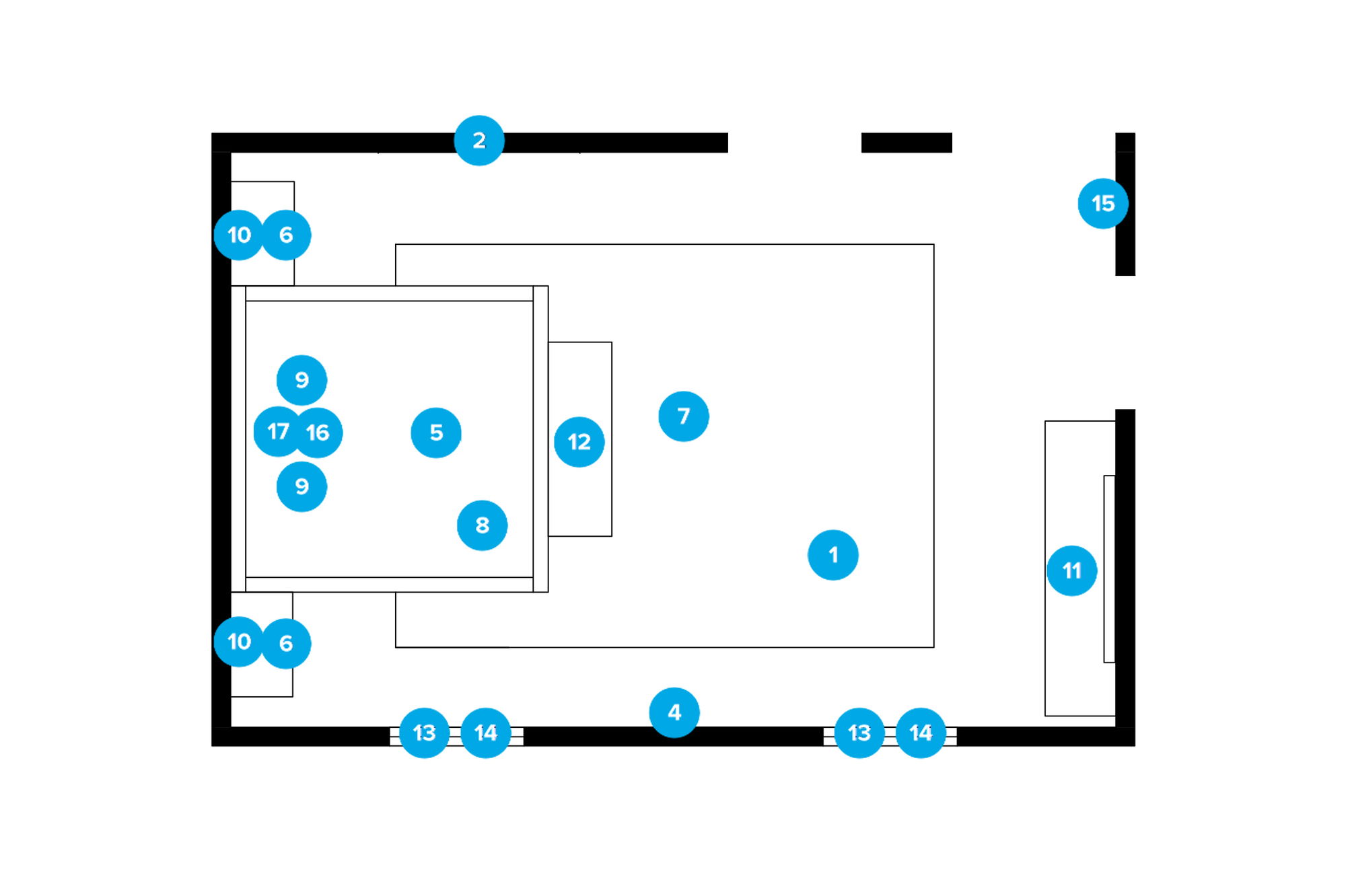 Online Designer Bedroom Floorplan