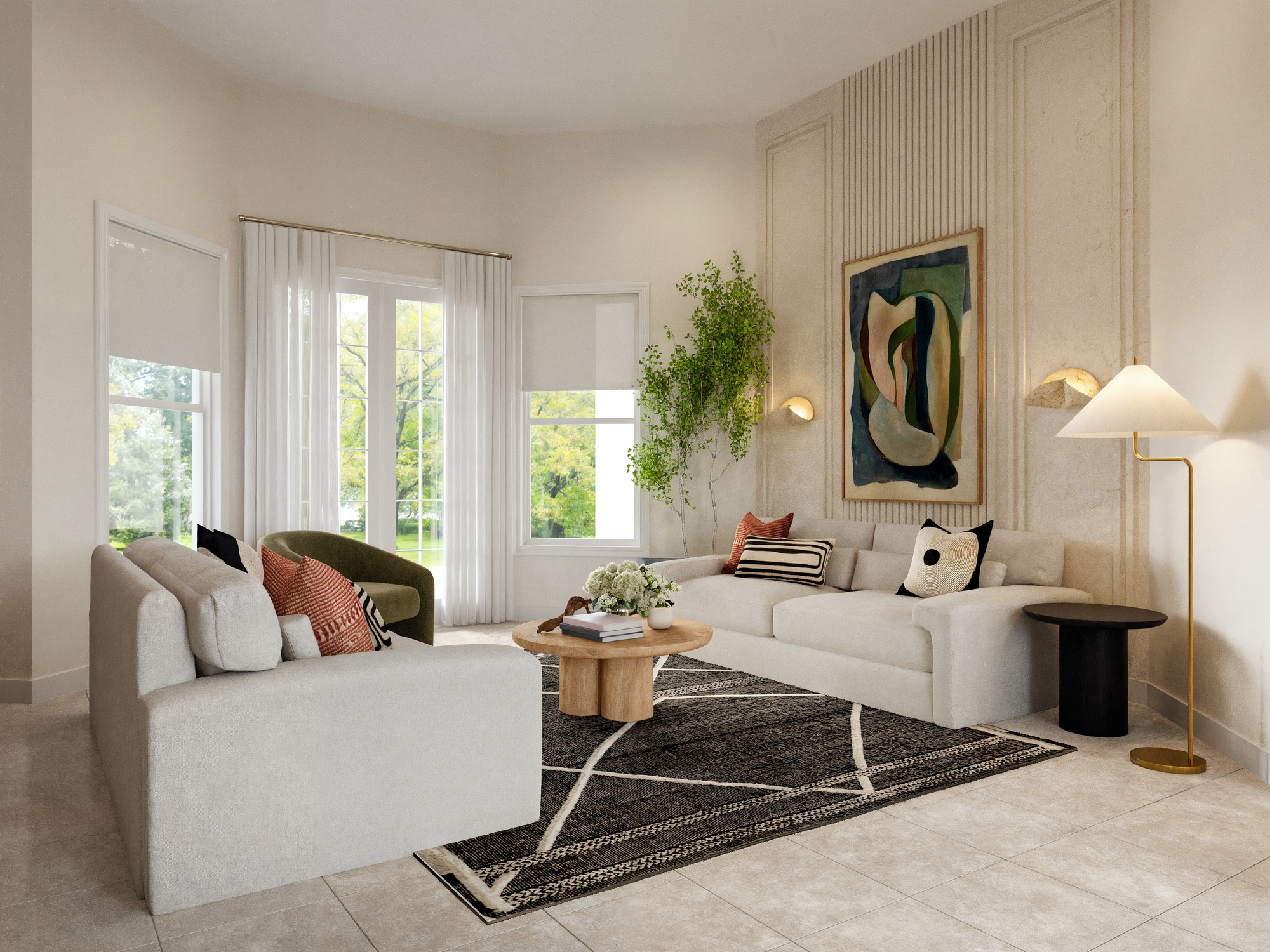 Online Designer Combined Living/Dining 3D Model 4