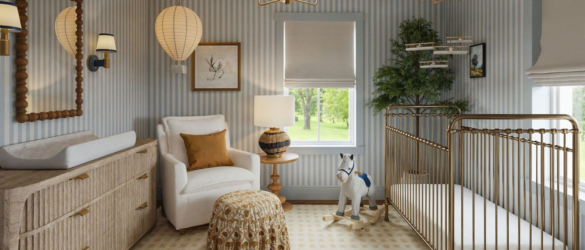 Playful Vintage Nursery Remodel- After Rendering