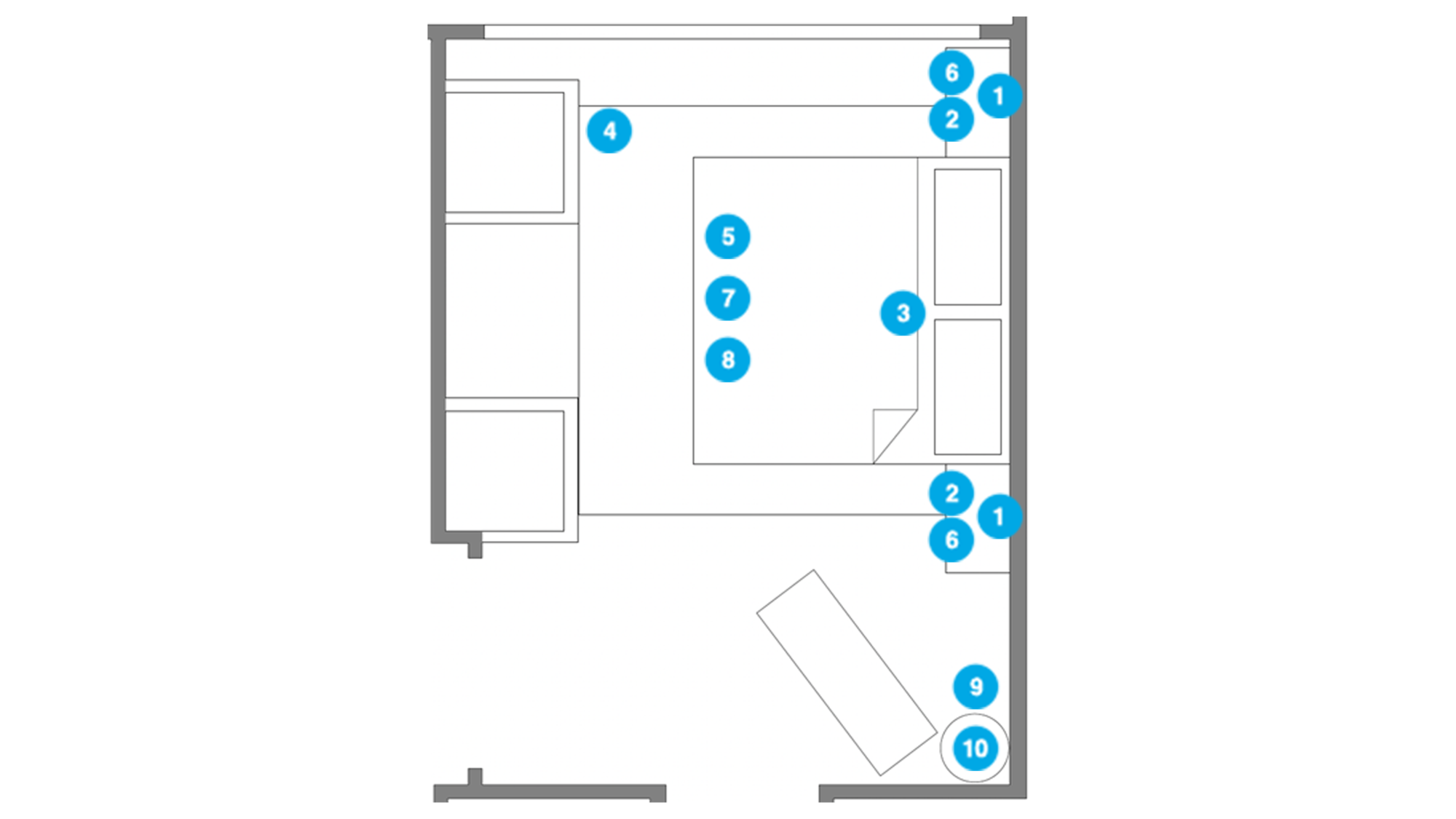 Online Designer Bedroom Floorplan