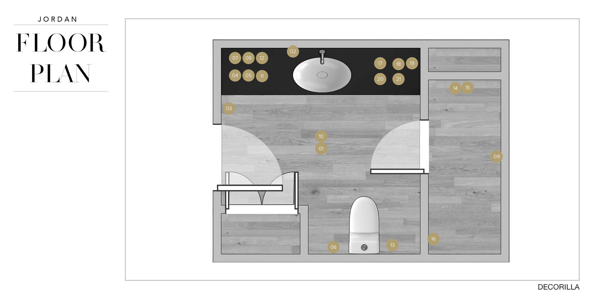 Online Designer Bathroom Floorplan