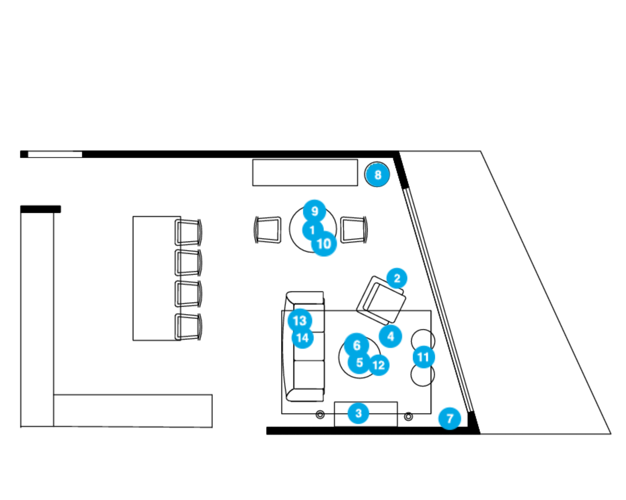 Online Designer Living Room Floorplan