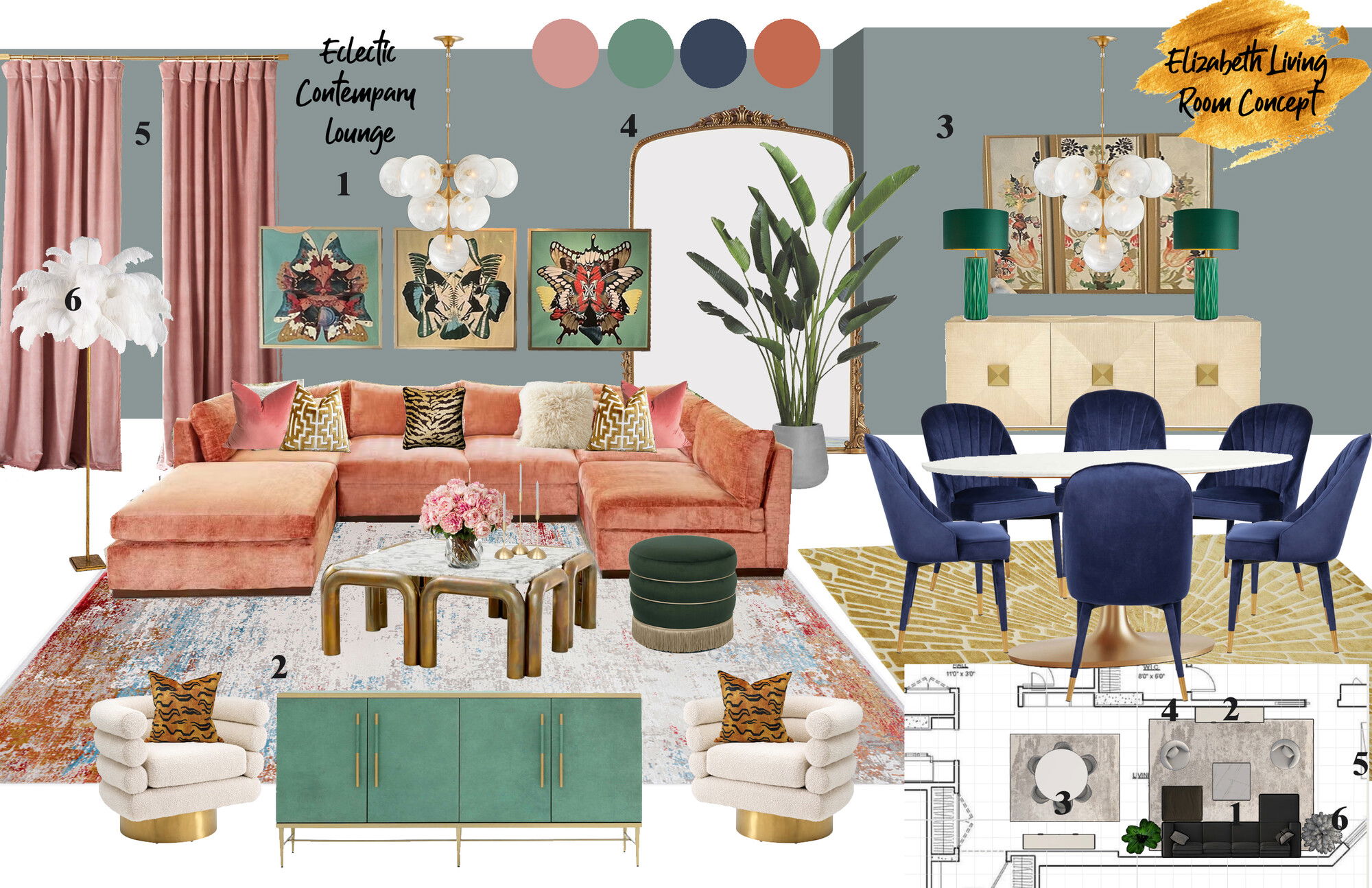 Ideas De Diseño Interior De Sala De Estar De Diseñador En Línea